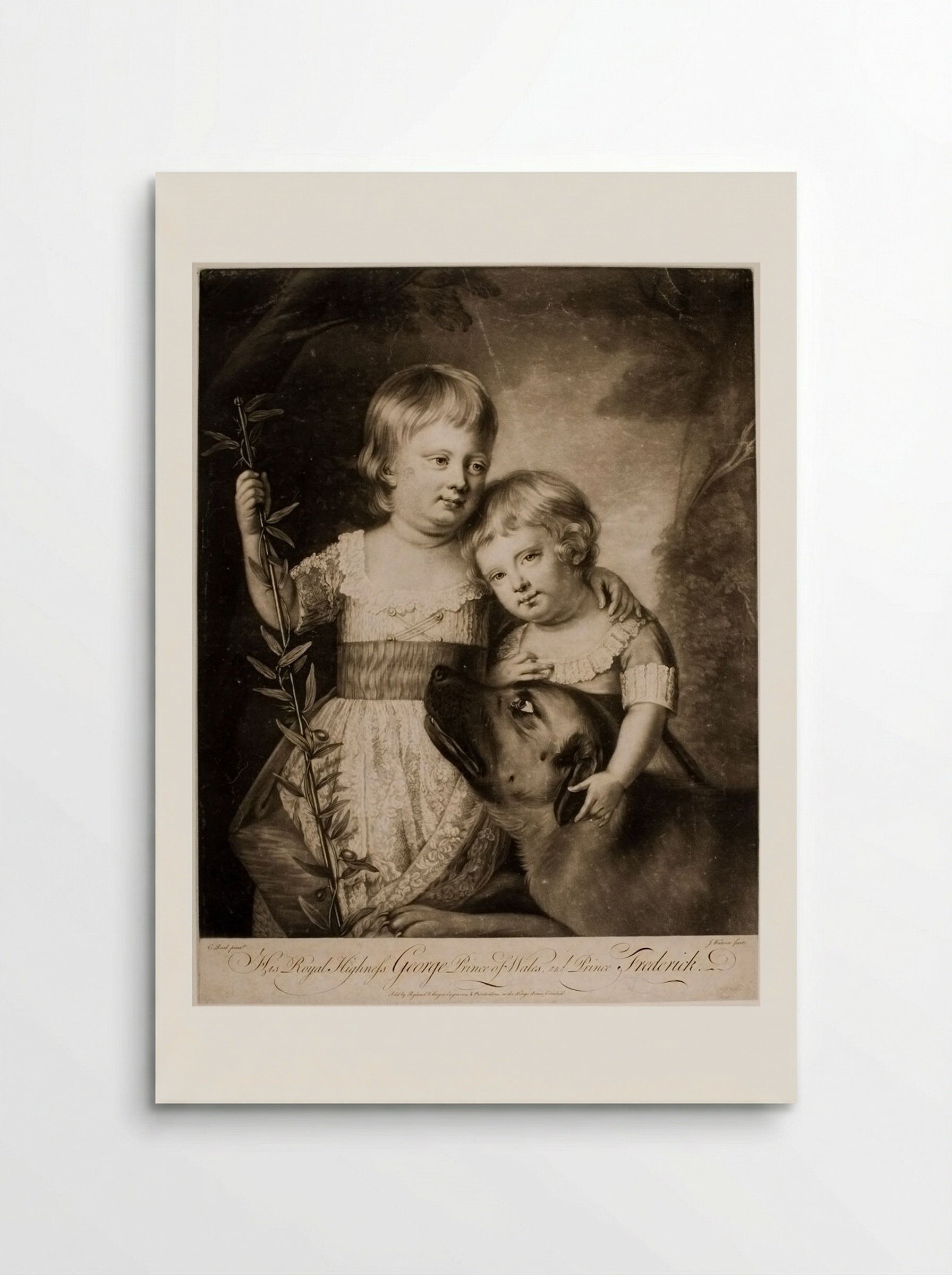 George, Prince of Wales, and Prince Frederick - James Watson - Poster