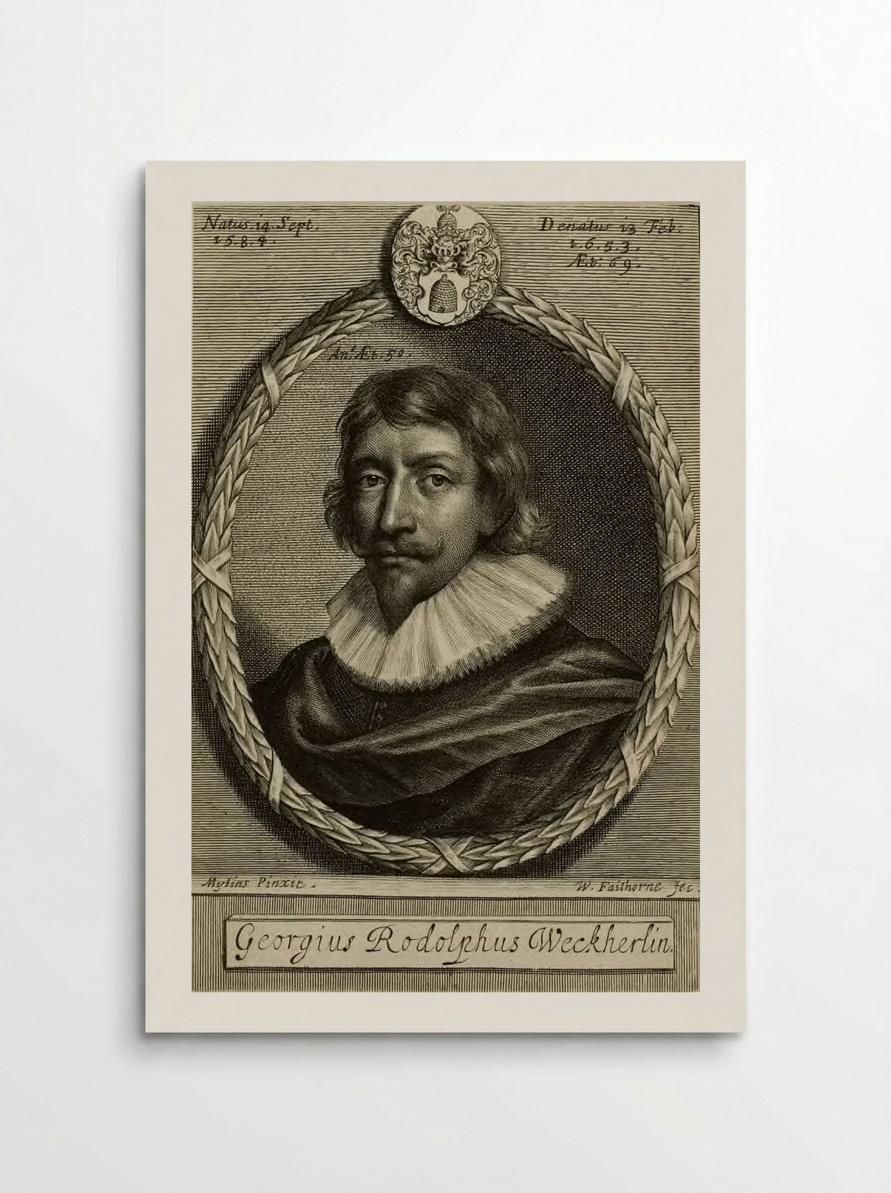 George Rudolph Weckherlin - William Faithorne the Elder - Poster