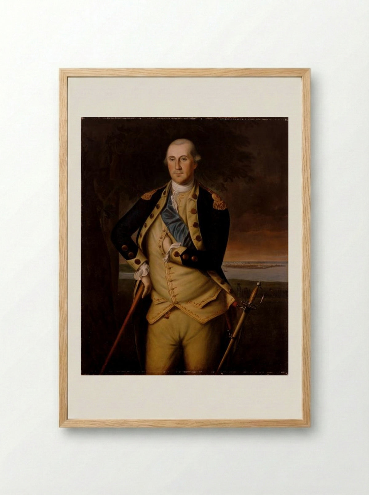 George Washington - Charles Willson Peale - Framed Print Wood