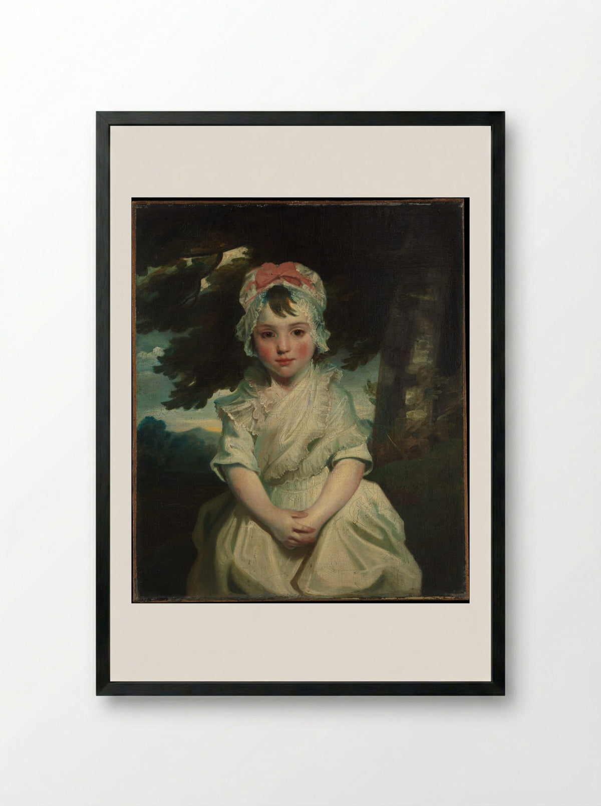 Georgiana Augusta Frederica Elliott - Sir Joshua Reynolds - Framed Print Black