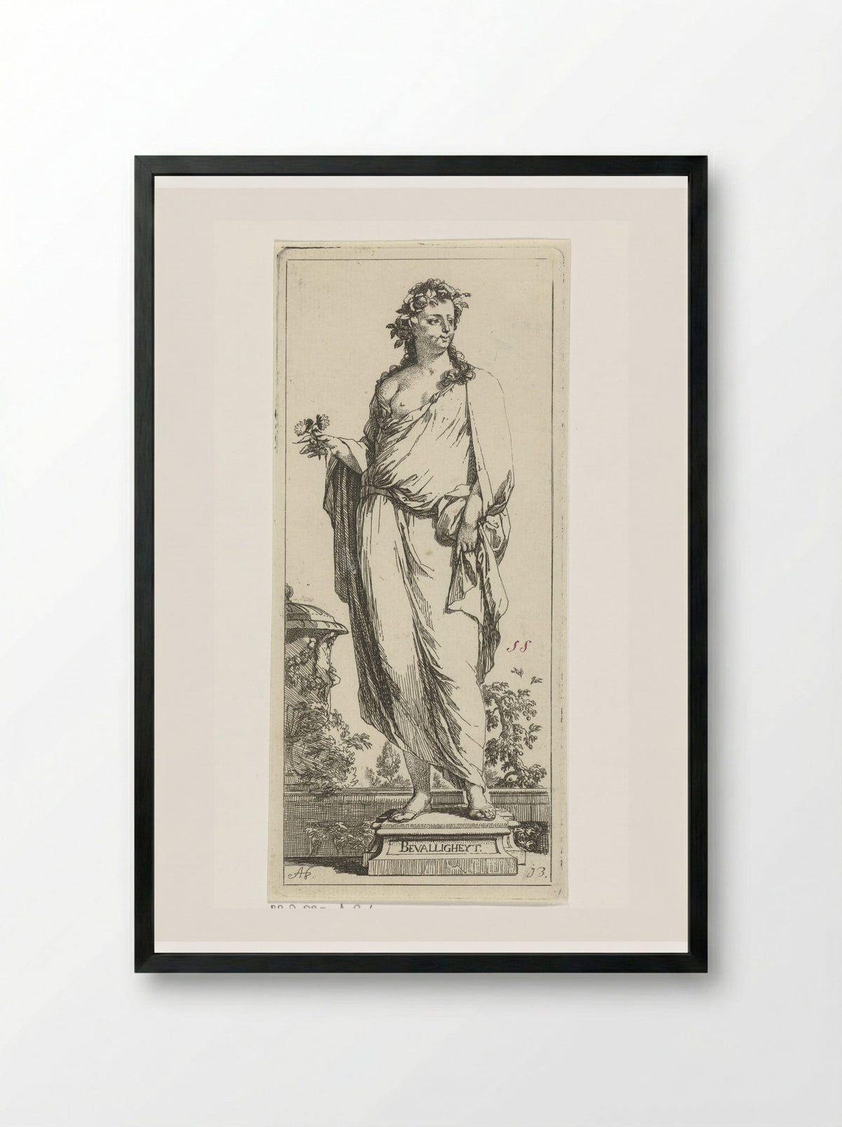 Gepersonifieerde Bevalligheid - Leonard Schenk - Framed Print Black