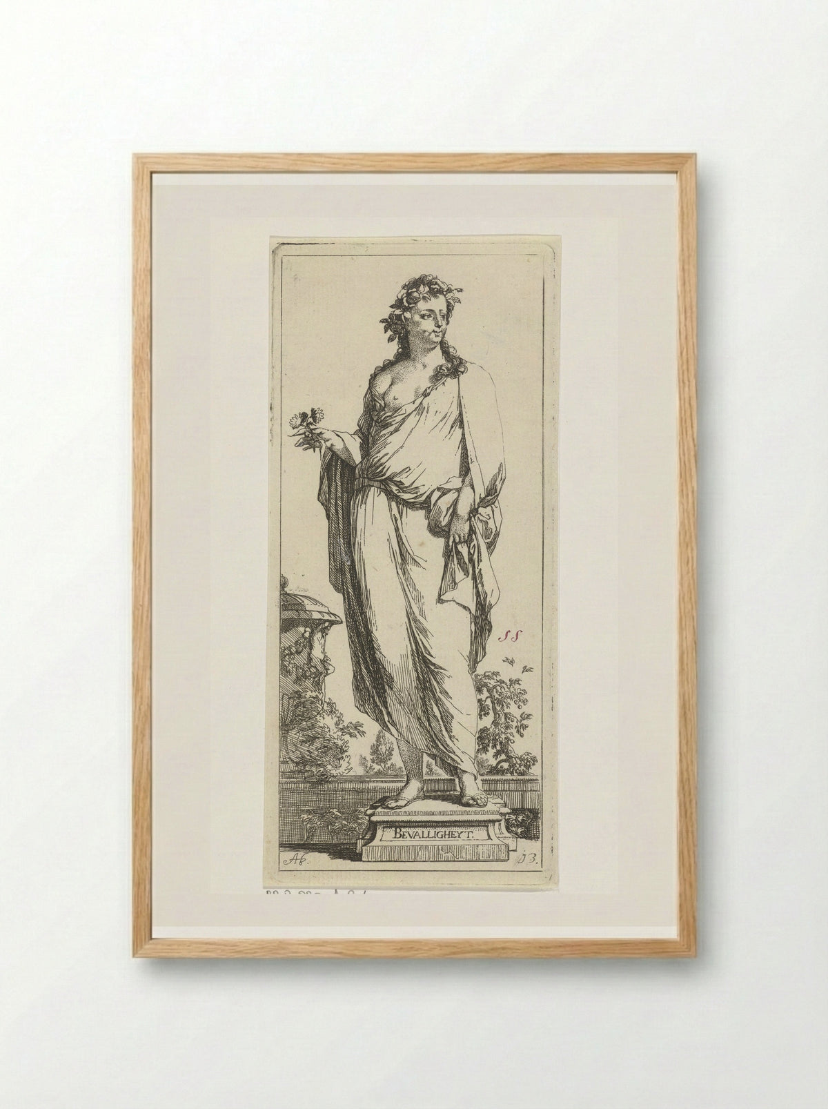Gepersonifieerde Bevalligheid - Leonard Schenk - Framed Print Wood