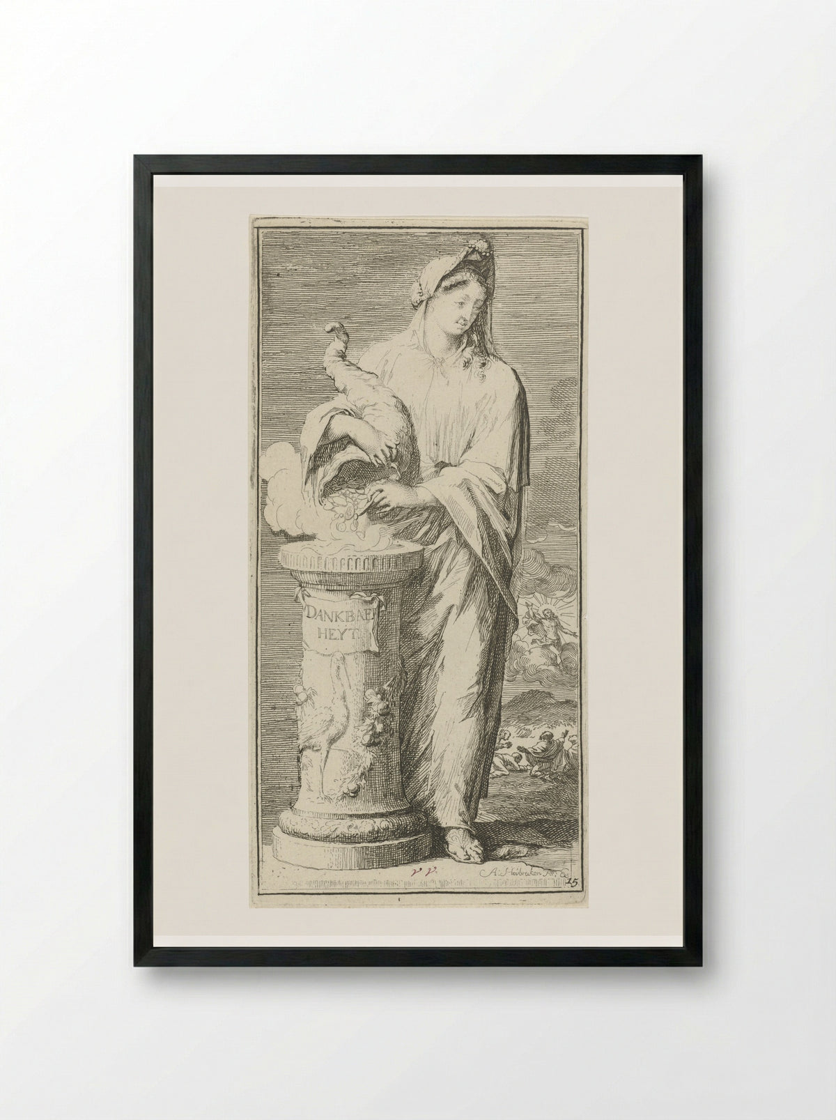 Gepersonifieerde Dankbaarheid - Leonard Schenk - Framed Print Black