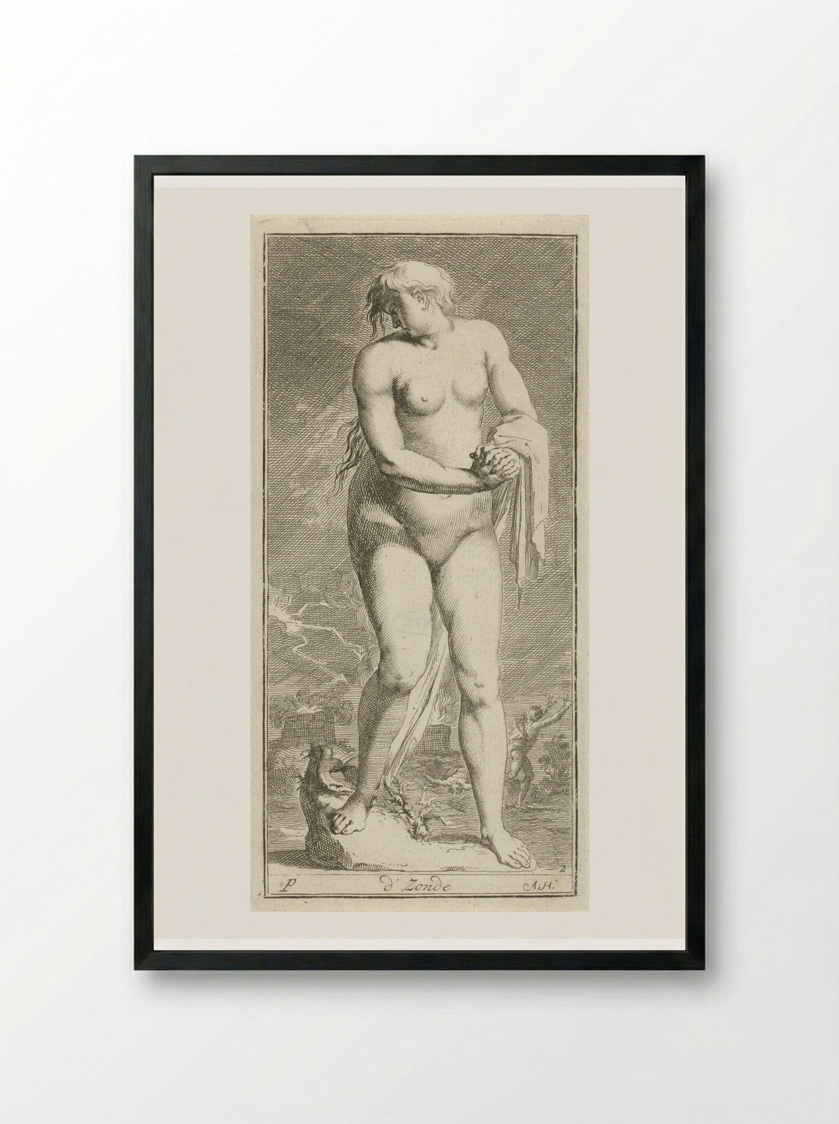 Gepersonifieerde Zonde - Leonard Schenk - Framed Print Black