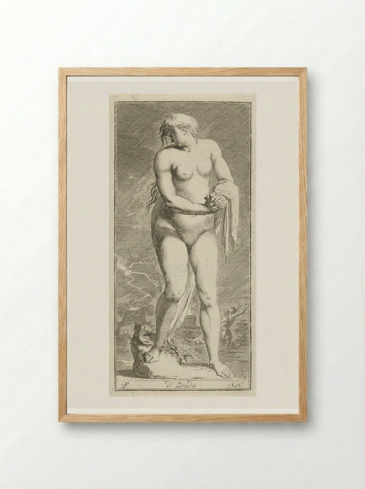 Gepersonifieerde Zonde - Leonard Schenk - Framed Print Wood
