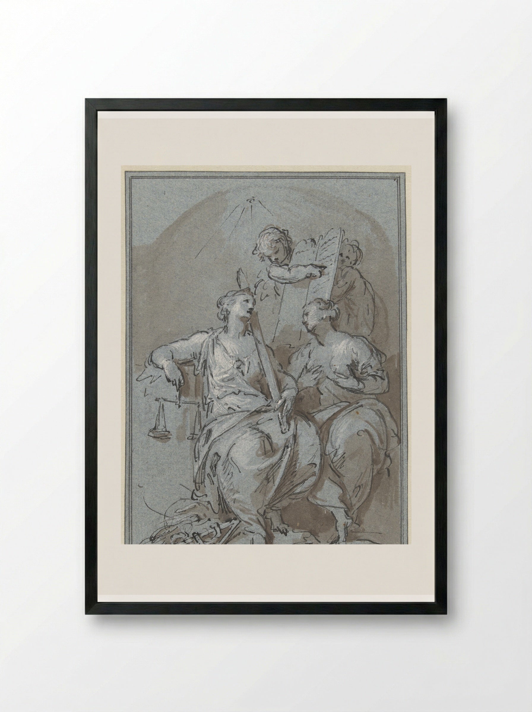 Gerechtigheid en Goedertierendheid - Jacob de Wit - Framed Print Black
