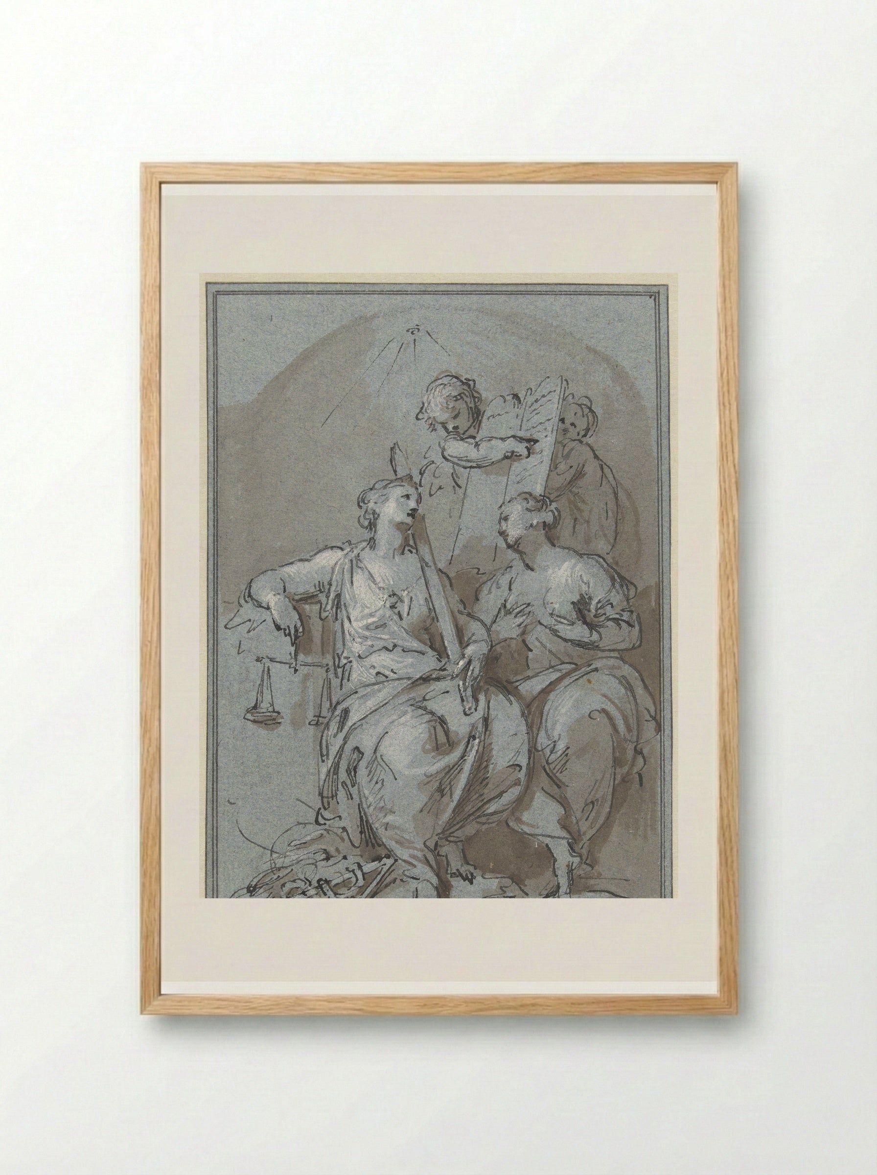 Gerechtigheid en Goedertierendheid - Jacob de Wit - Framed Print Wood