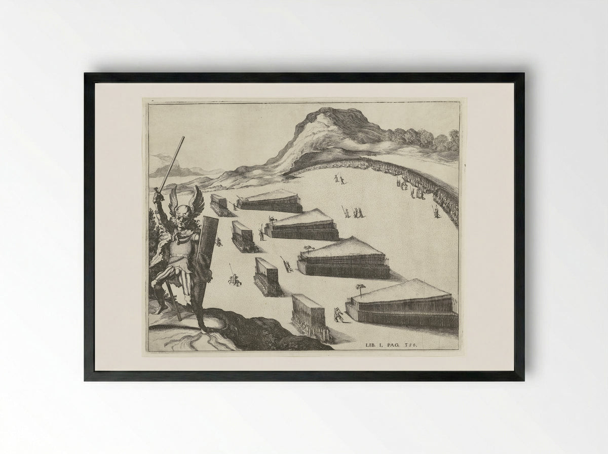 Germaanse legertroepen - Simon Frisius - Framed Print Black