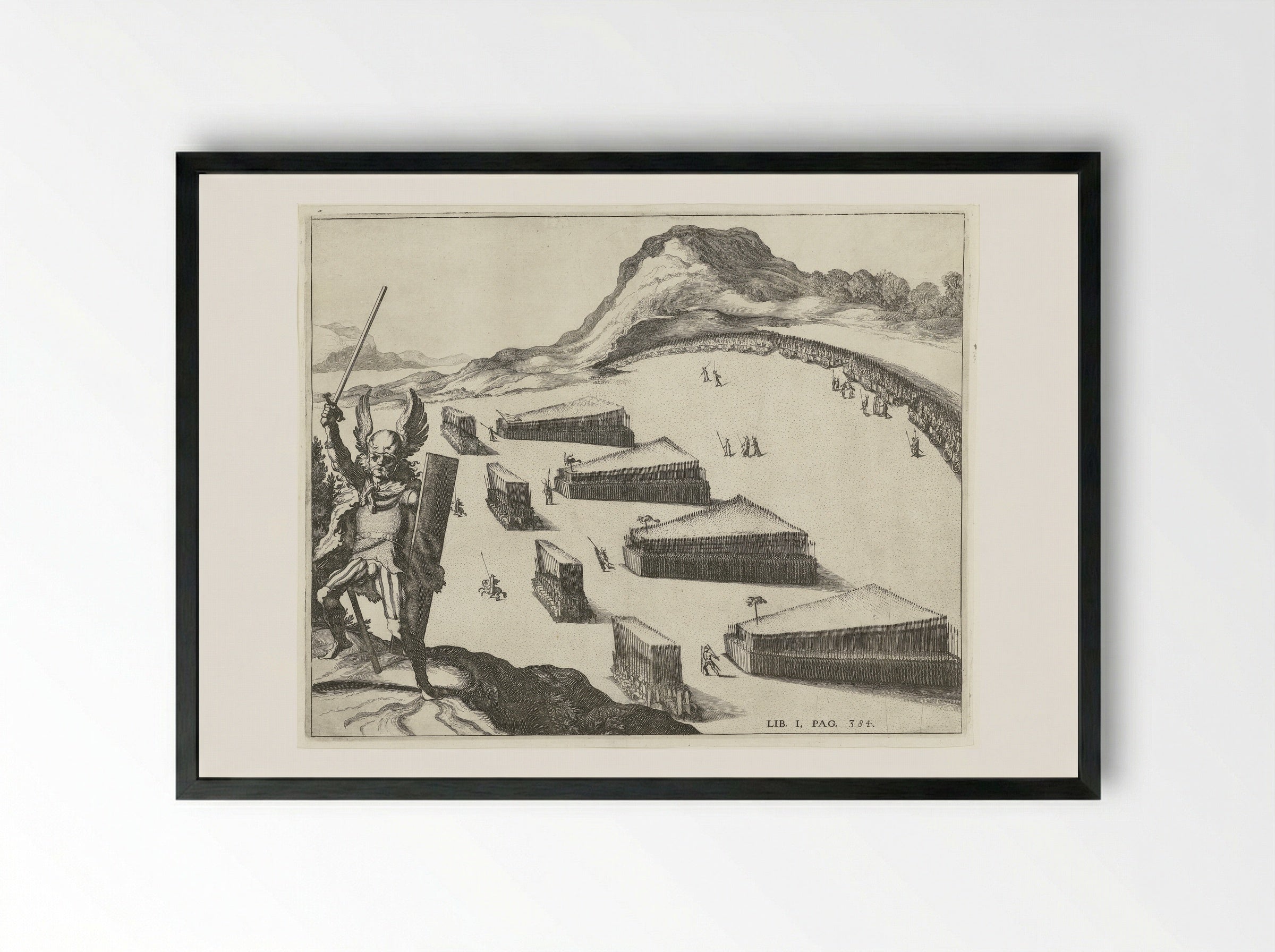 Germaanse legertroepen - Simon Frisius - Framed Print Black