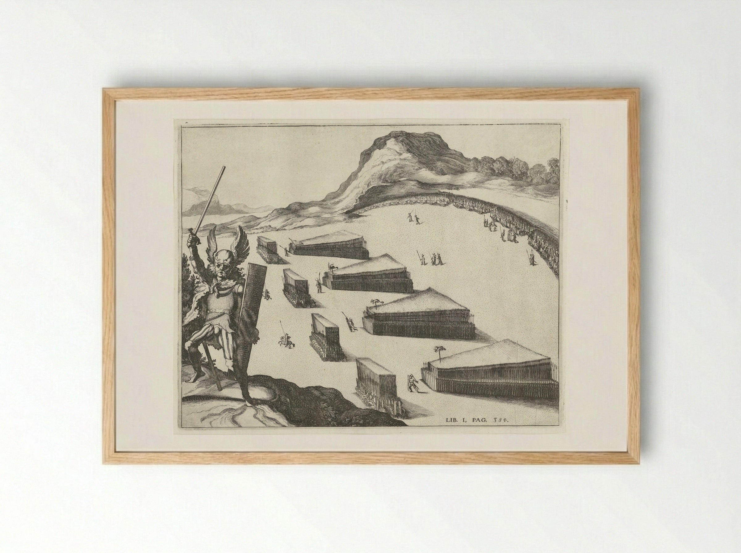 Germaanse legertroepen - Simon Frisius - Framed Print Wood