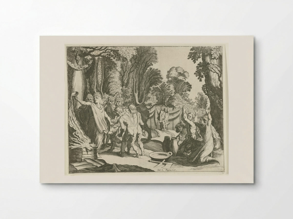 Germaanse offerscène - Simon Frisius - Poster