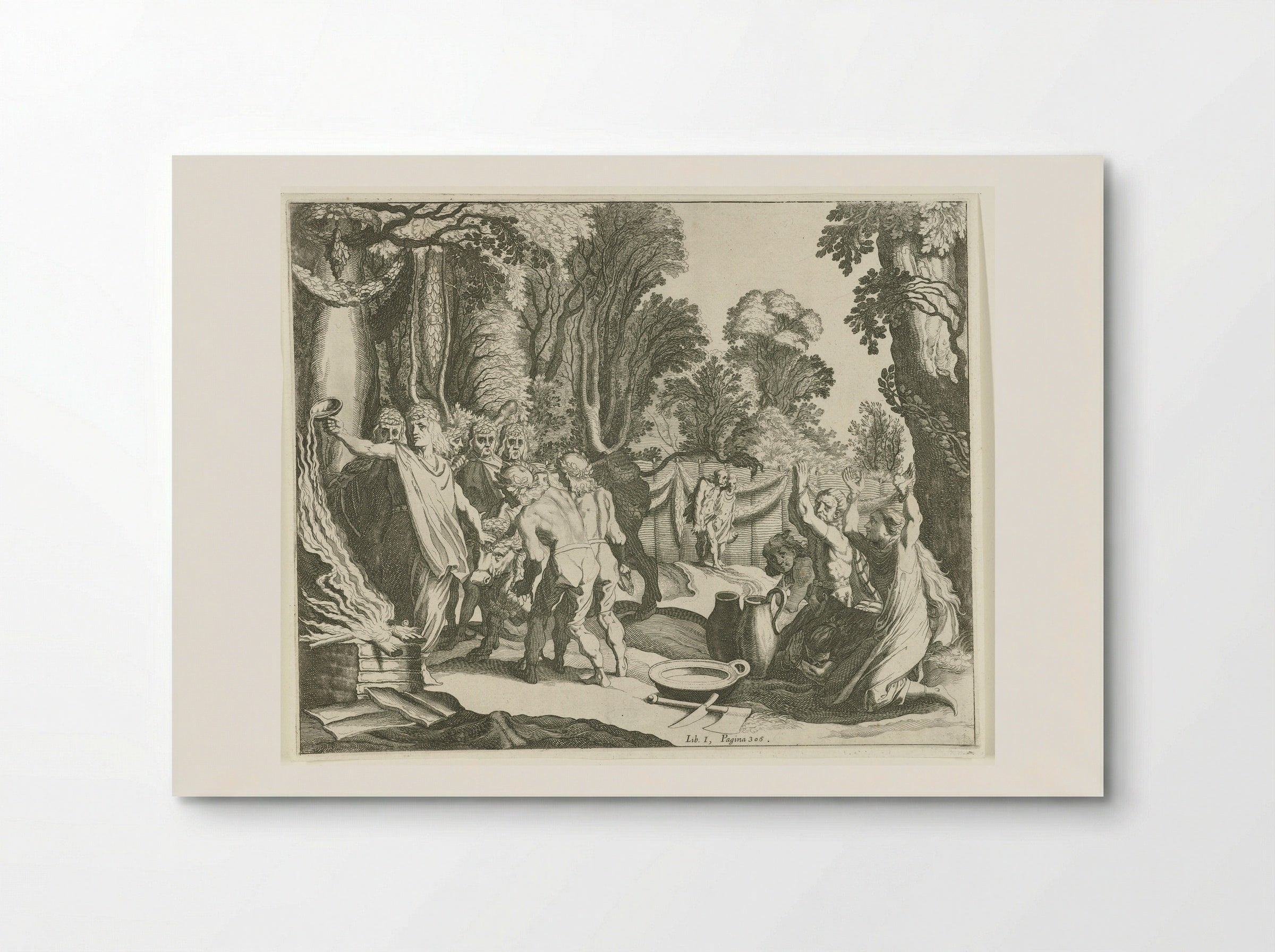 Germaanse offerscène - Simon Frisius - Poster