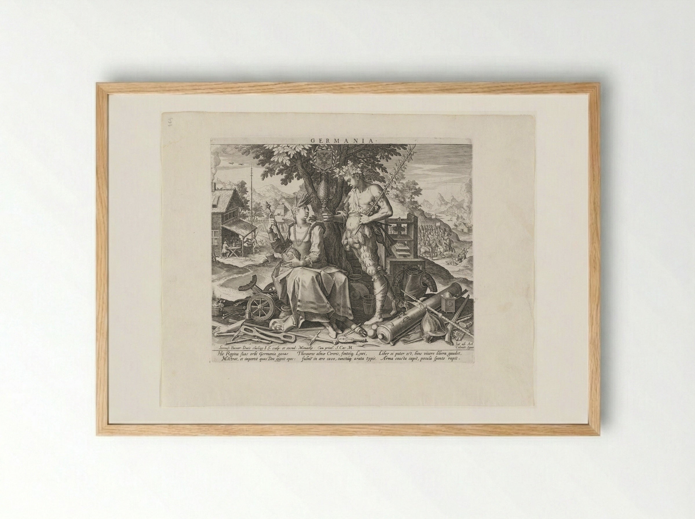 Germania - Johann Sadeler I - Framed Print Wood