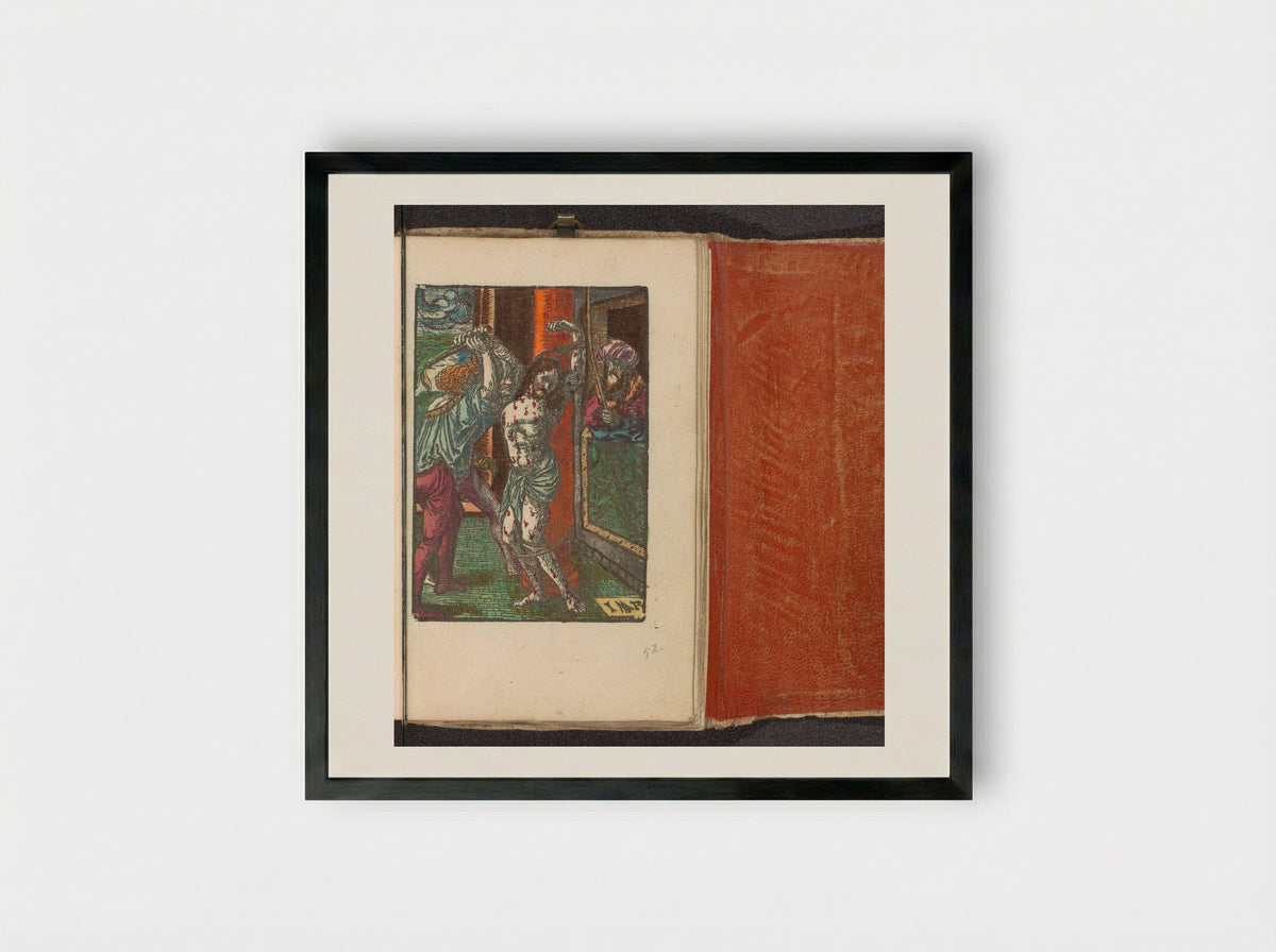 Geseling (The Flagellation of Christ) - Doen Pietersz. - Framed Print Black