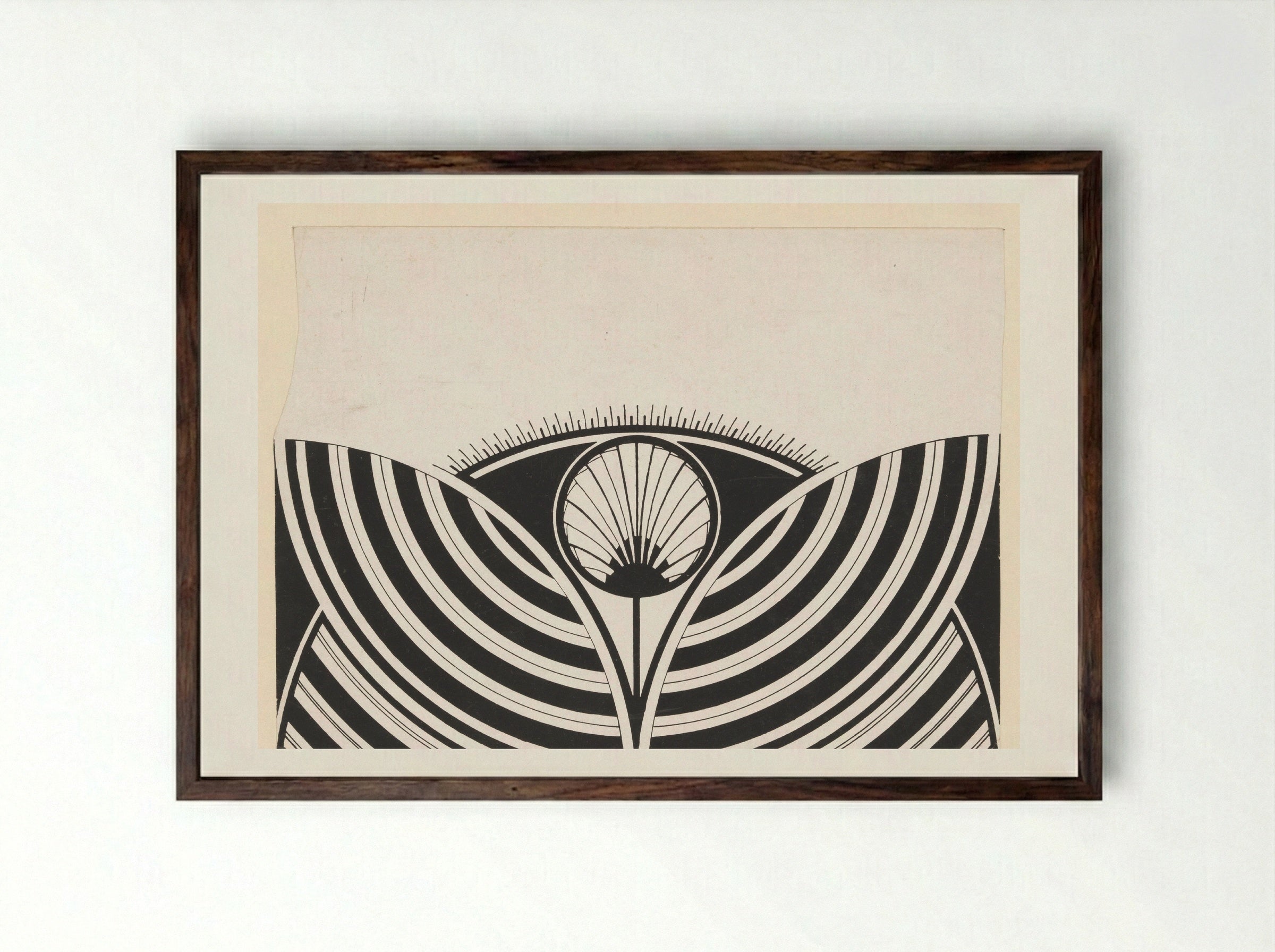 Gestileerd bloemmotief - Samuel Jessurun de Mesquita - Framed Print Dark Wood