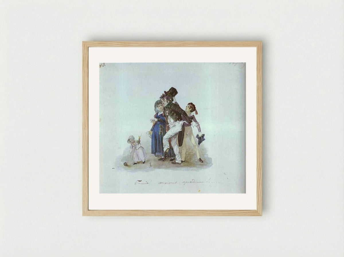 Get Married, Gentlemen That Would Come in Very Handy - Pavel Fedotov - Framed Print Wood