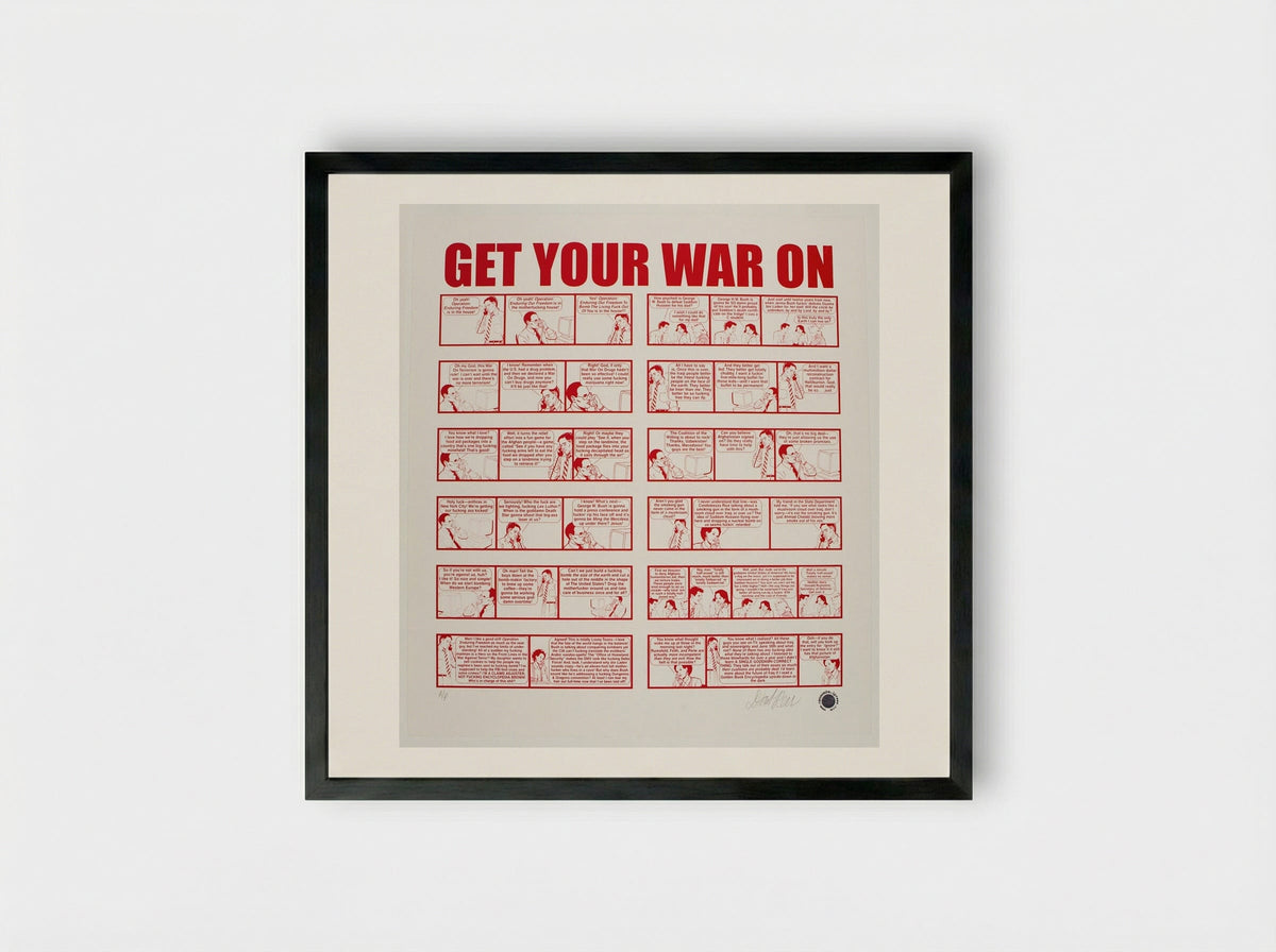 Get Your War On - David Rees - Framed Print Black