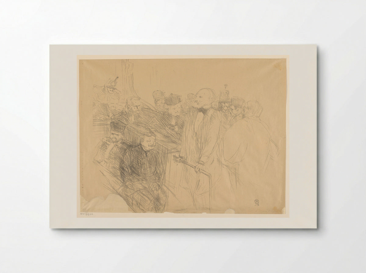 Getuigenis van Alexandre Ribot in de rechtbank tijdens het proces van Arton - Henri de Toulouse-Lautrec - Poster