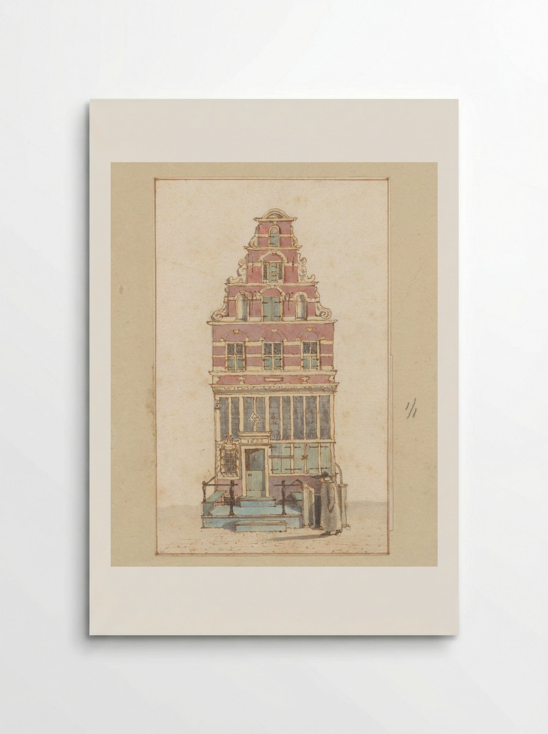 Gevel van het huis van de Quakers - Gerrit Lamberts - Poster