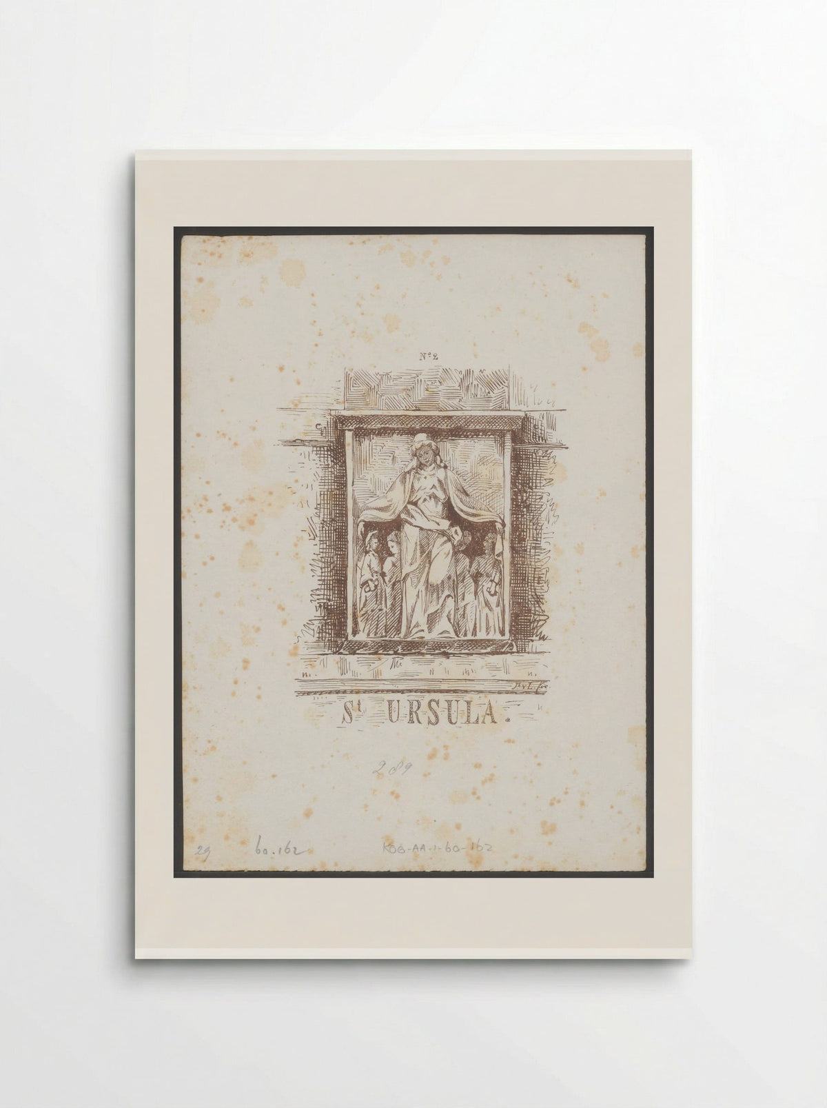 Gevelsteen met de heilige Ursula in het Begijnhof in Amsterdam - Jac van Looij - Poster