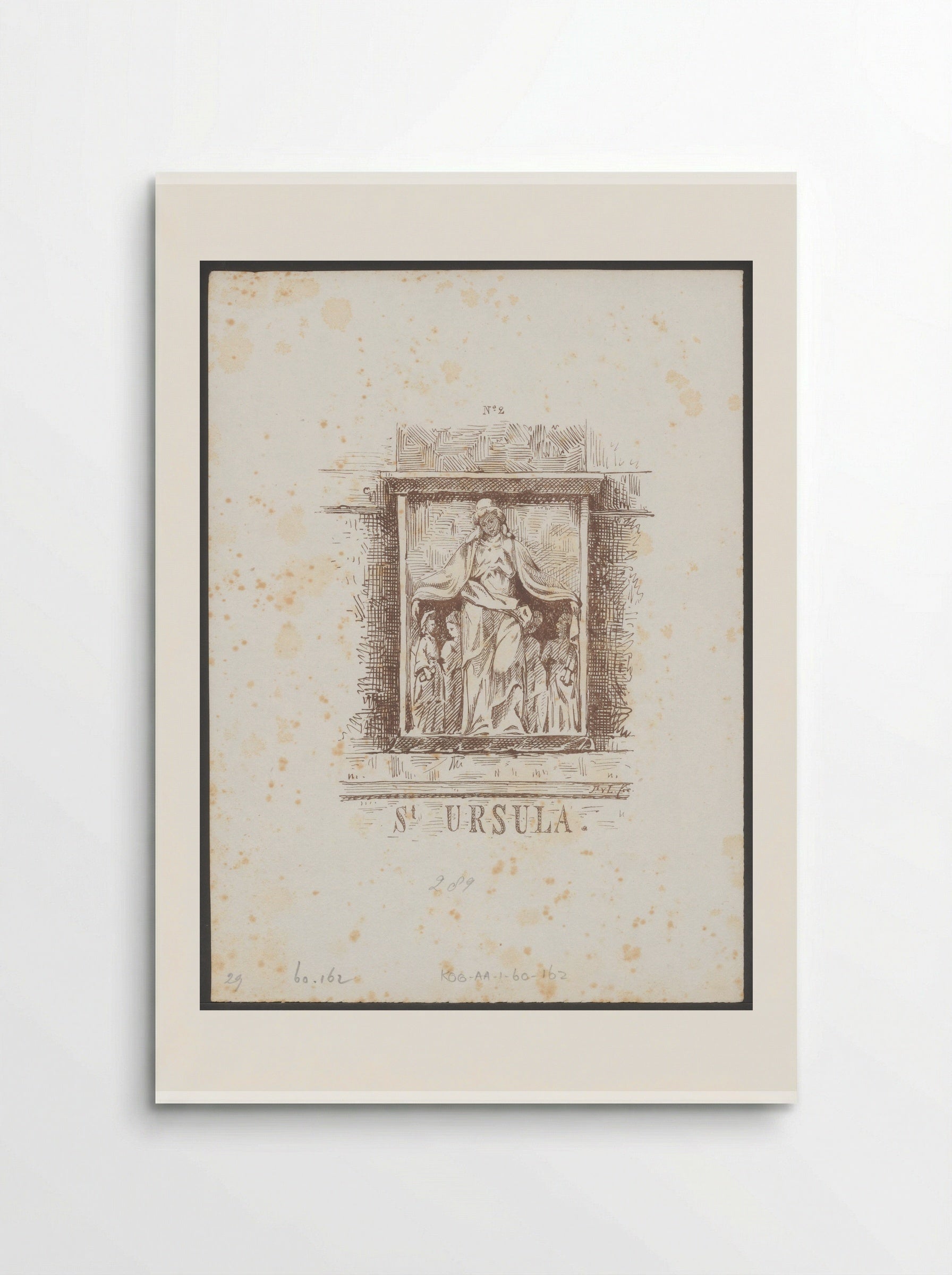 Gevelsteen met de heilige Ursula in het Begijnhof in Amsterdam - Jac van Looij - Poster