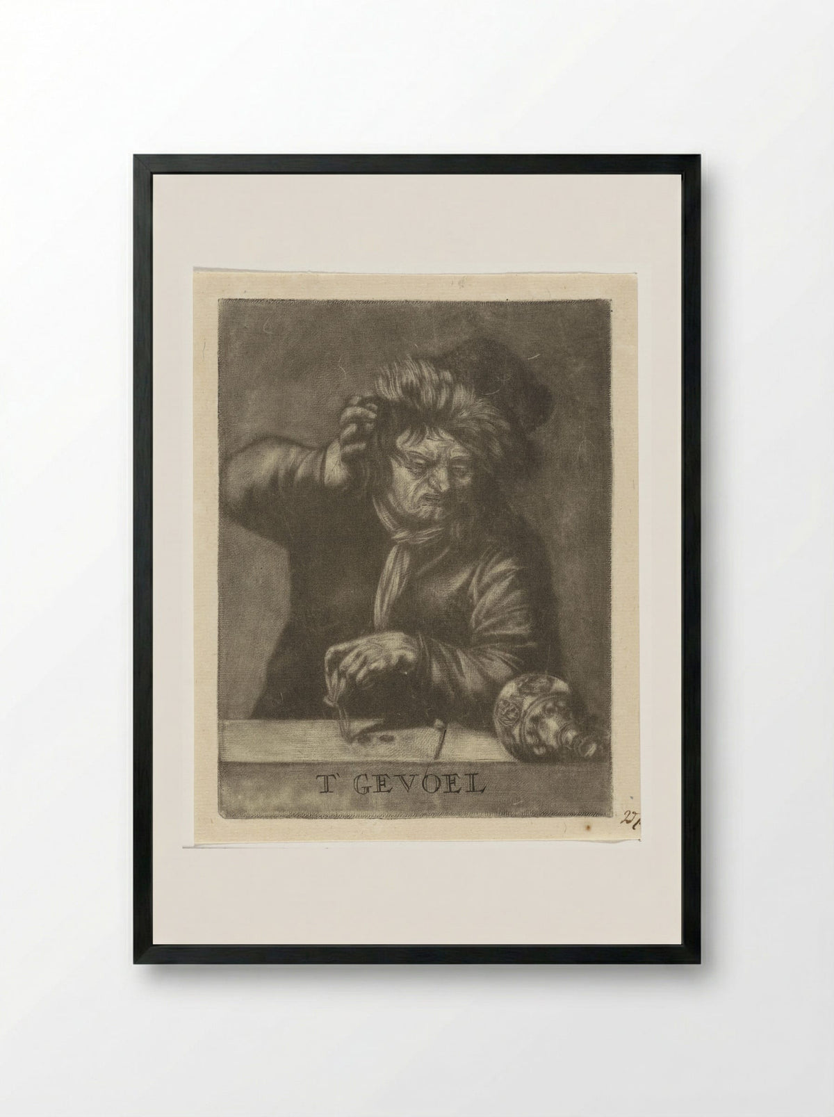 Gevoel (Sense of Touch) - Pieter Pickaert - Framed Print Black