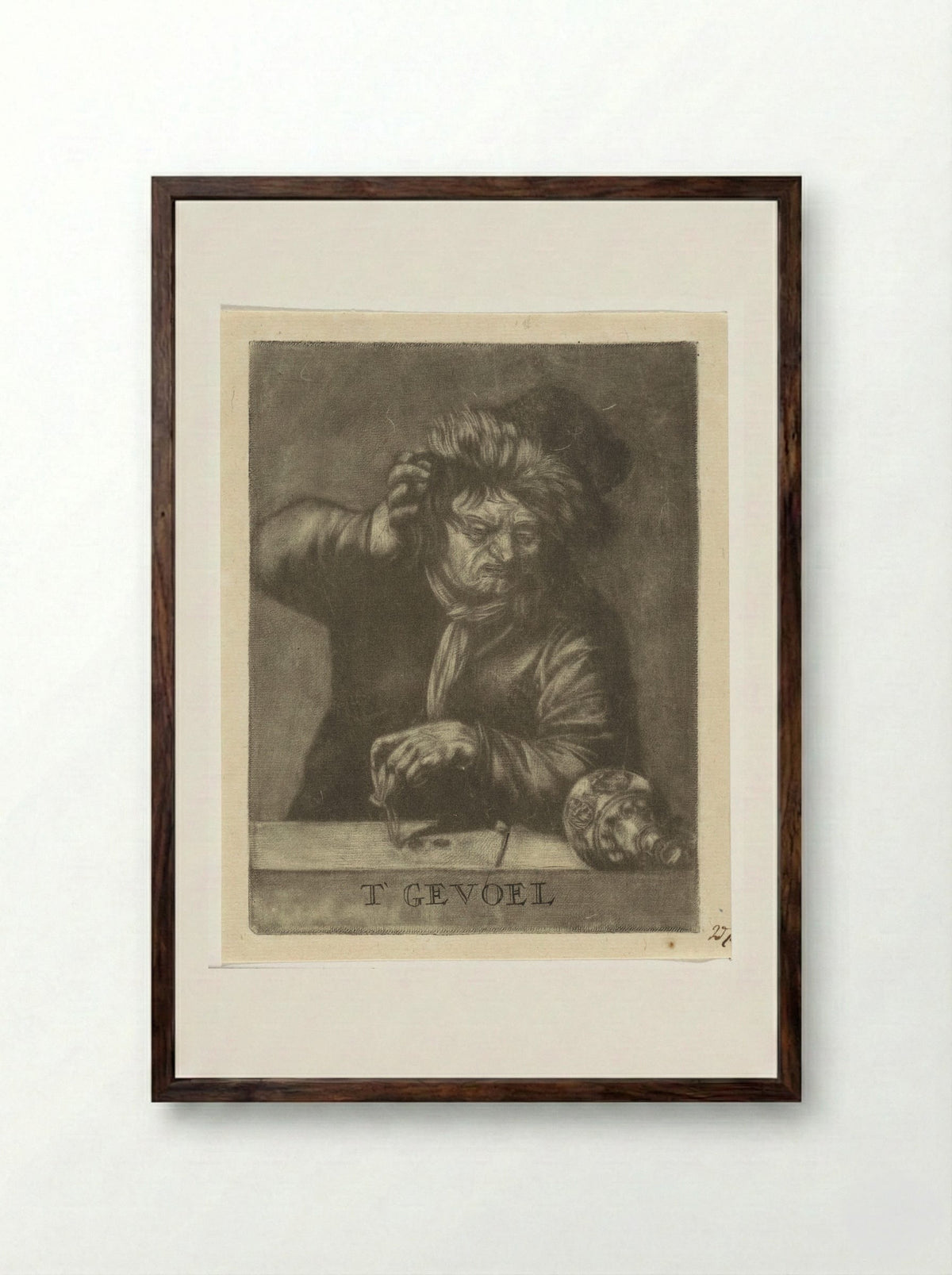 Gevoel (Sense of Touch) - Pieter Pickaert - Framed Print Dark Wood
