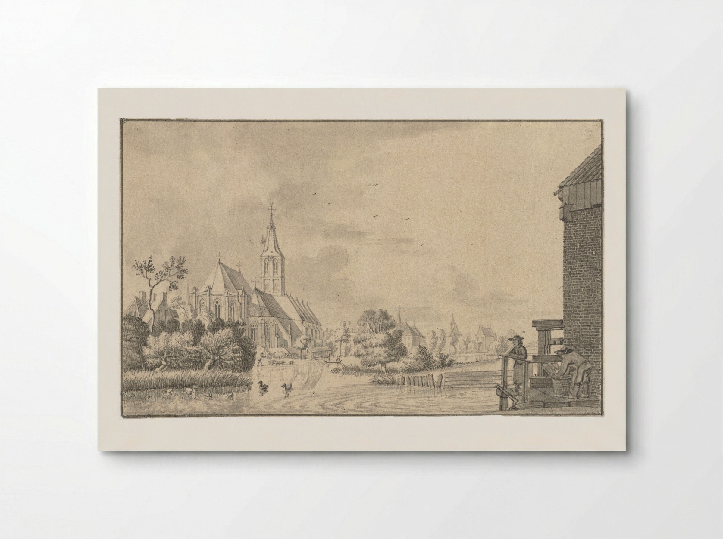 Gezicht bij Goch, aan de Niers - Jan de Beijer - Poster
