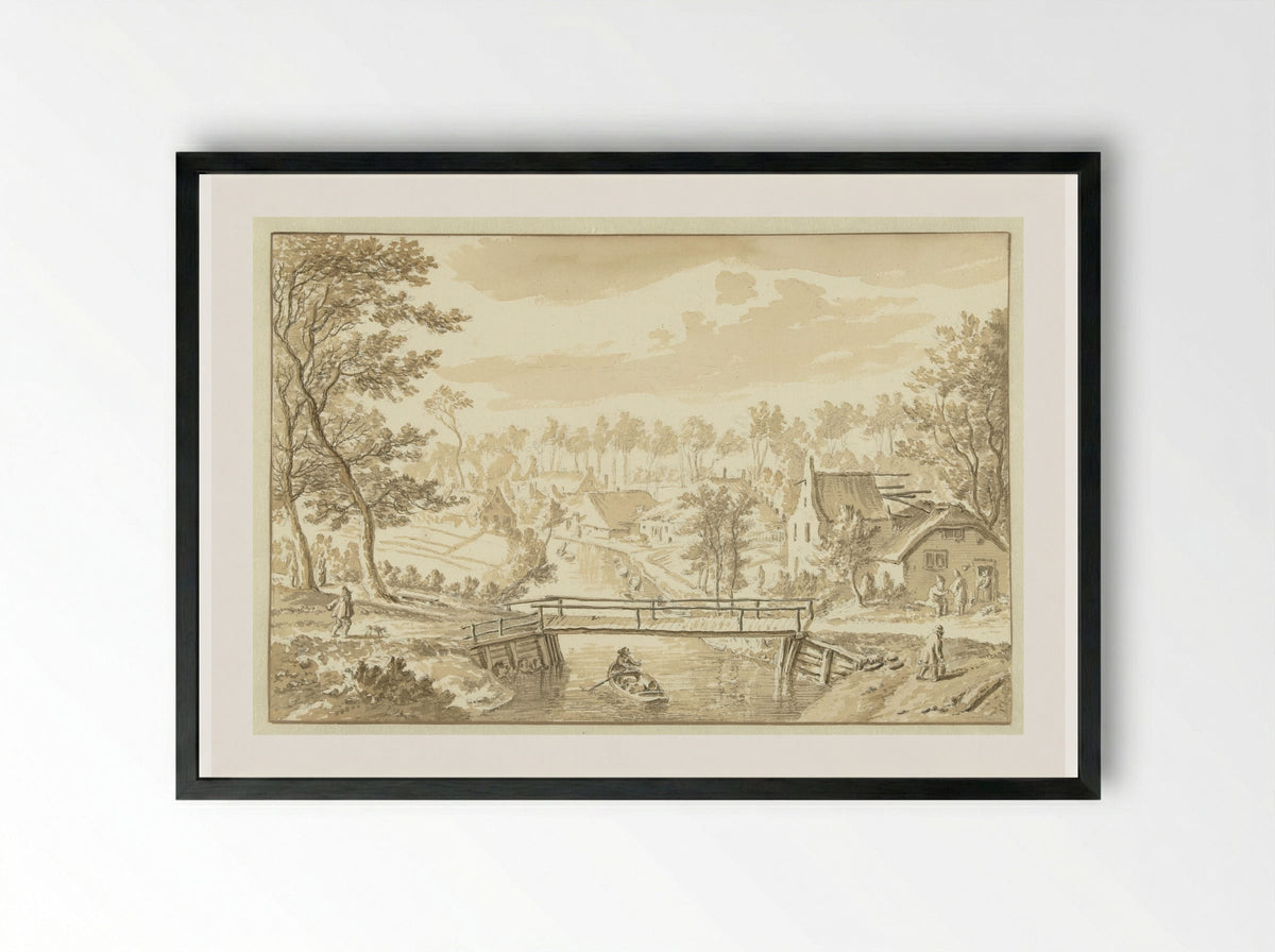 Gezicht in Abstede - Abraham Rademaker - Framed Print Black