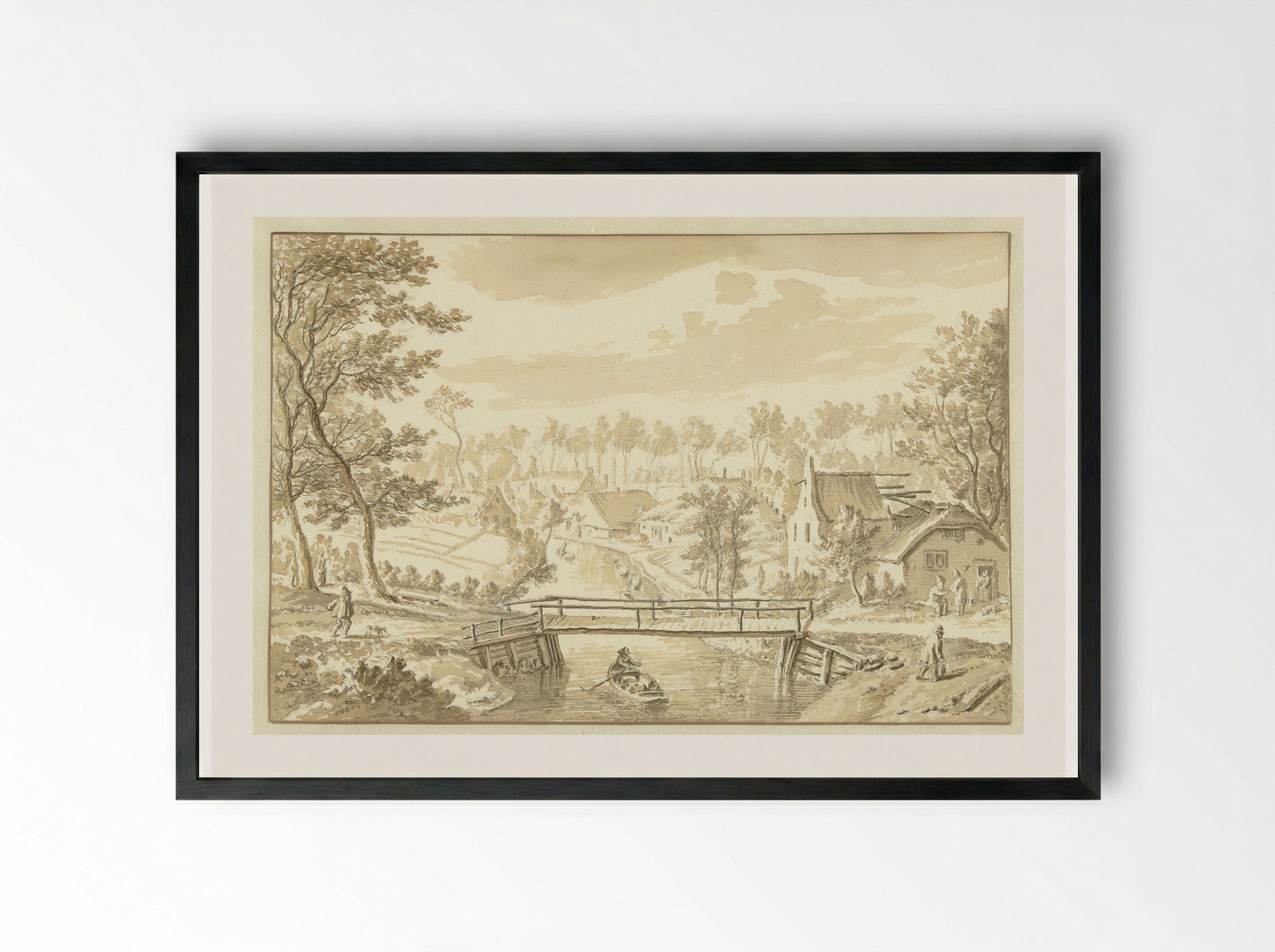Gezicht in Abstede - Abraham Rademaker - Framed Print Black