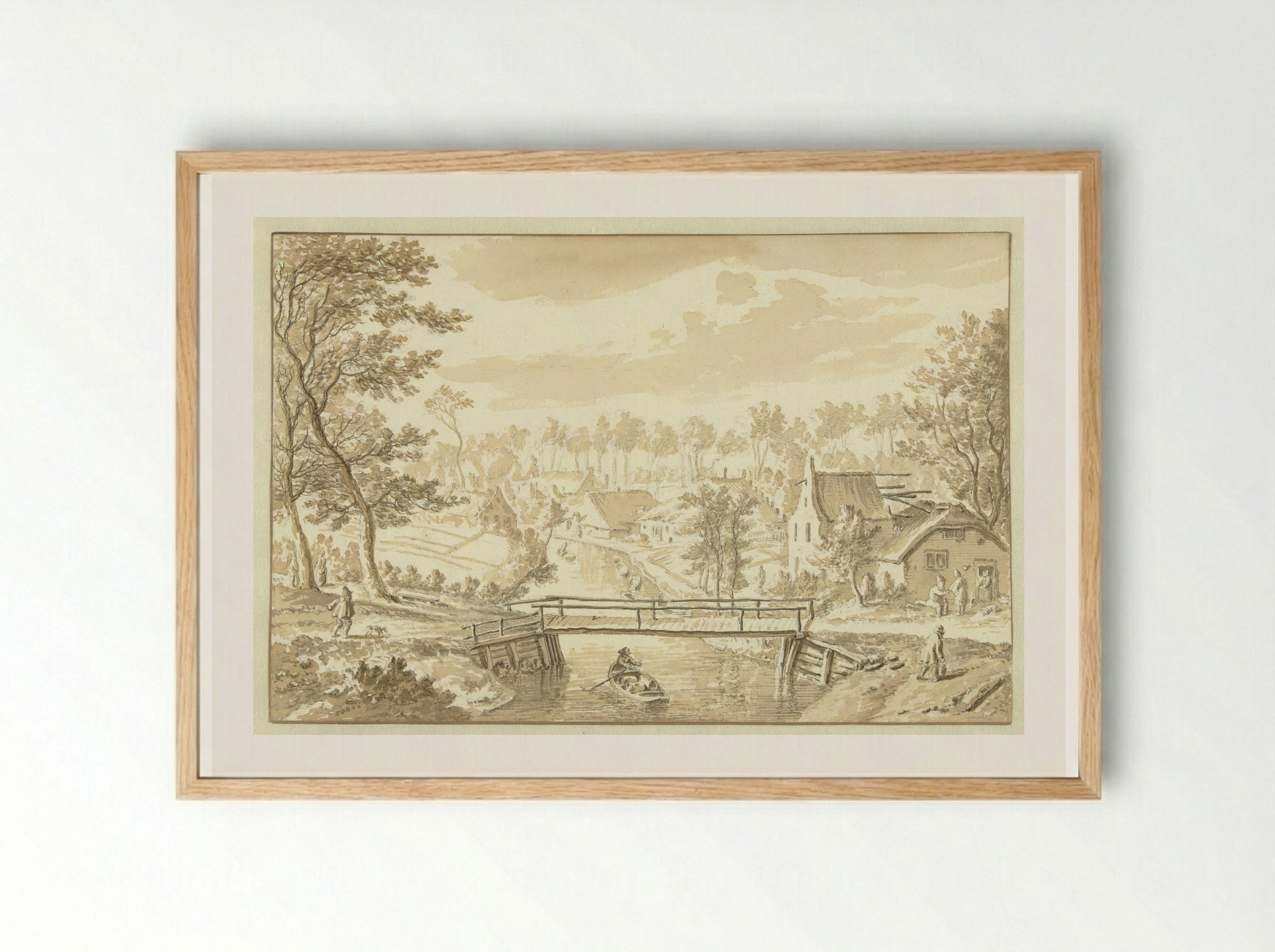 Gezicht in Abstede - Abraham Rademaker - Framed Print Wood