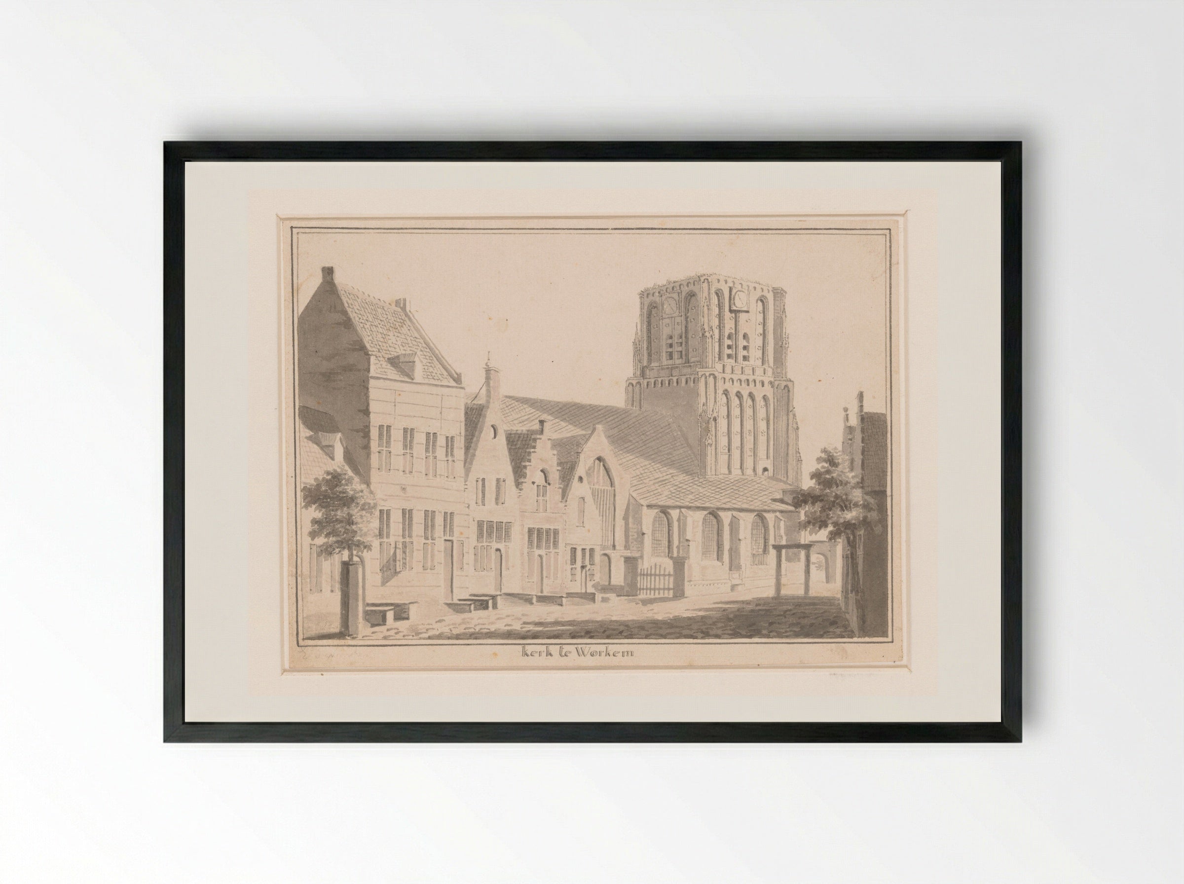 Gezicht in Woudrichem - Cornelis Pronk - Framed Print Black