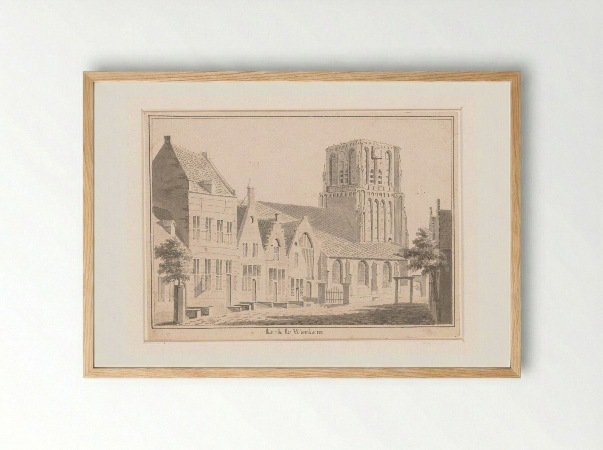 Gezicht in Woudrichem - Cornelis Pronk - Framed Print Wood
