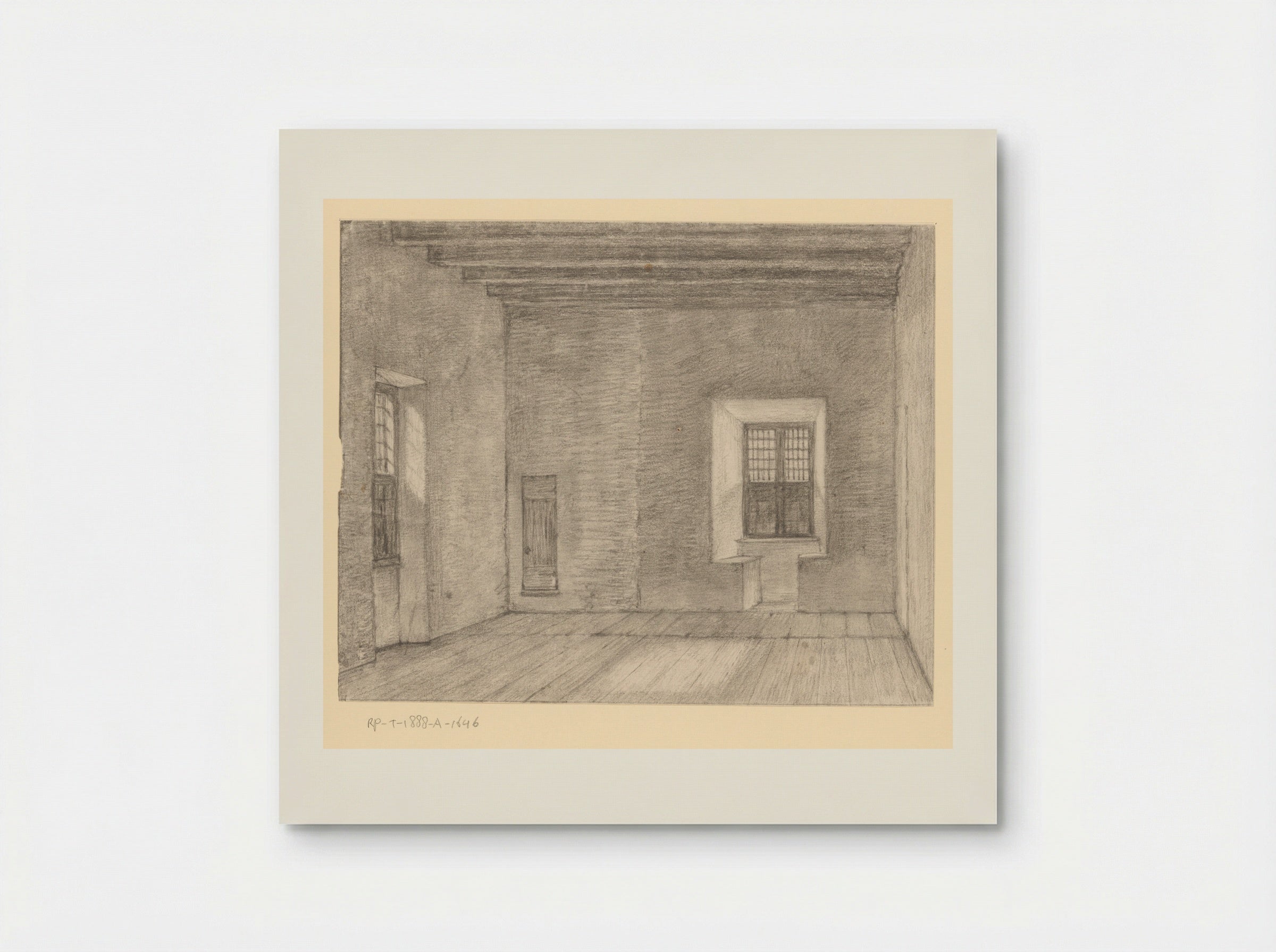 Gezicht in de kamer van Hugo de Groot in Slot Loevestein - Gerrit Lamberts - Poster