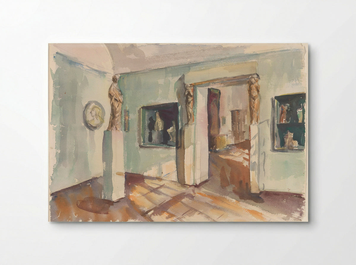 Gezicht in een zaal van het Rijksmuseum: beeldhouwwerken - Constantia van Lynden - Poster