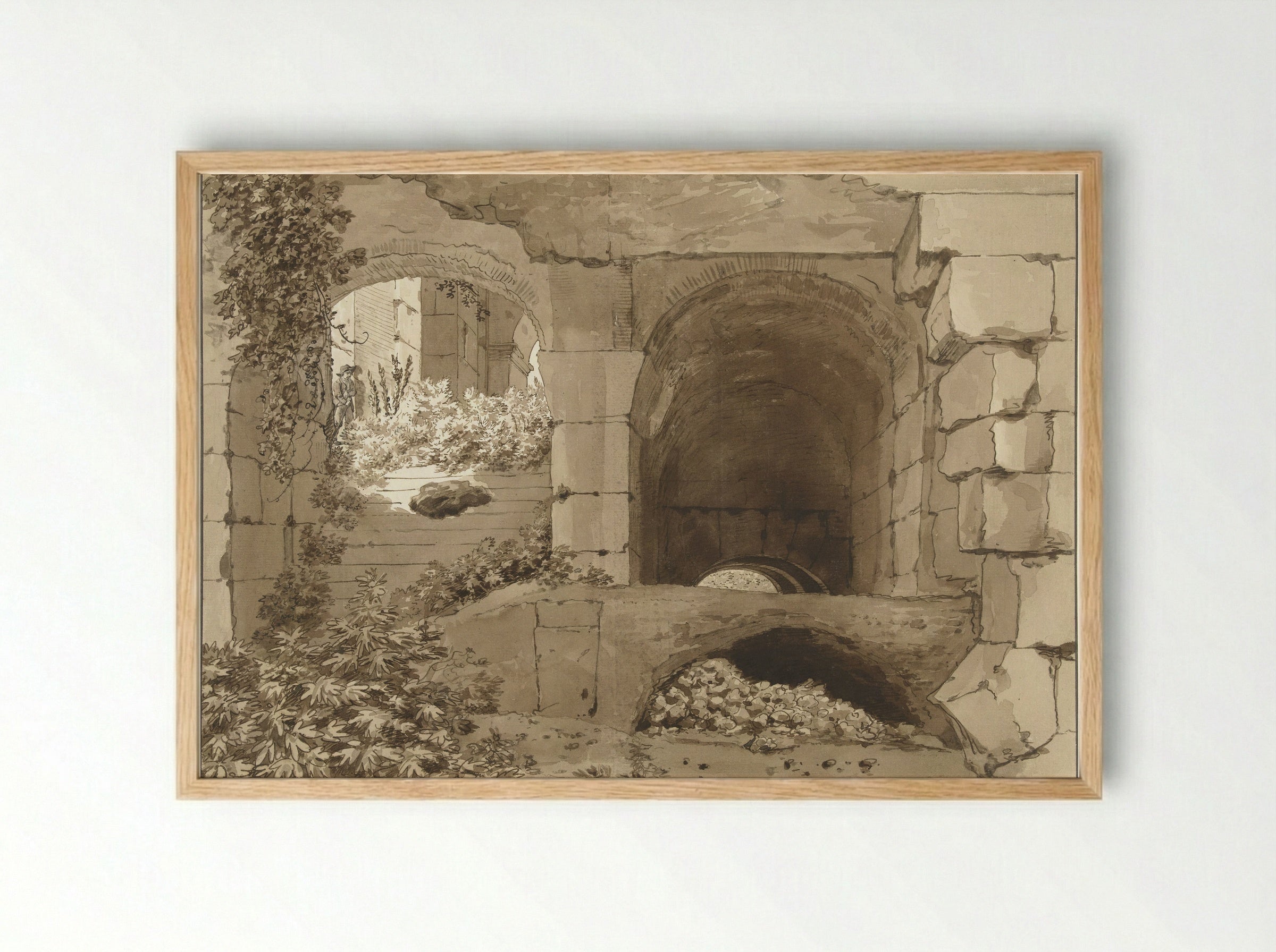 Gezicht in het Colosseum - Jean Grandjean - Framed Print Wood