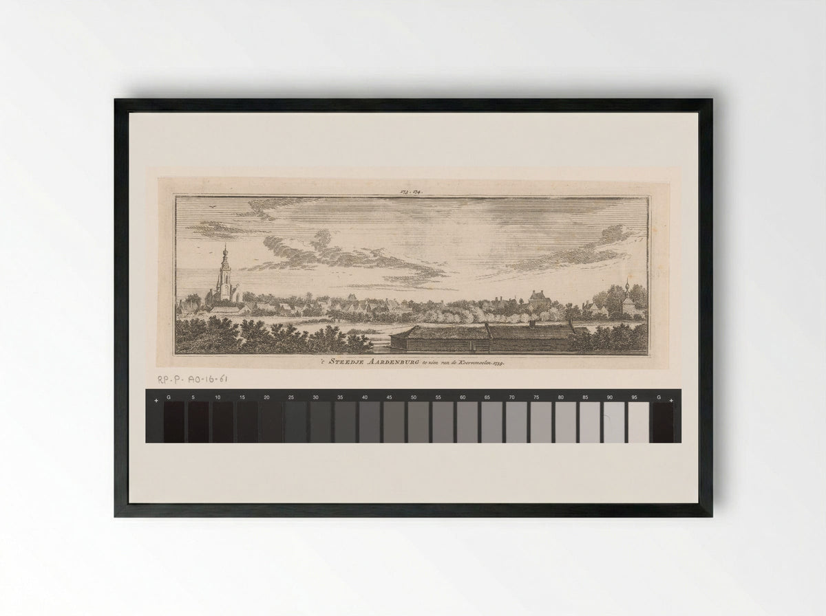 Gezicht op Aardenburg - Hendrik Spilman - Framed Print Black