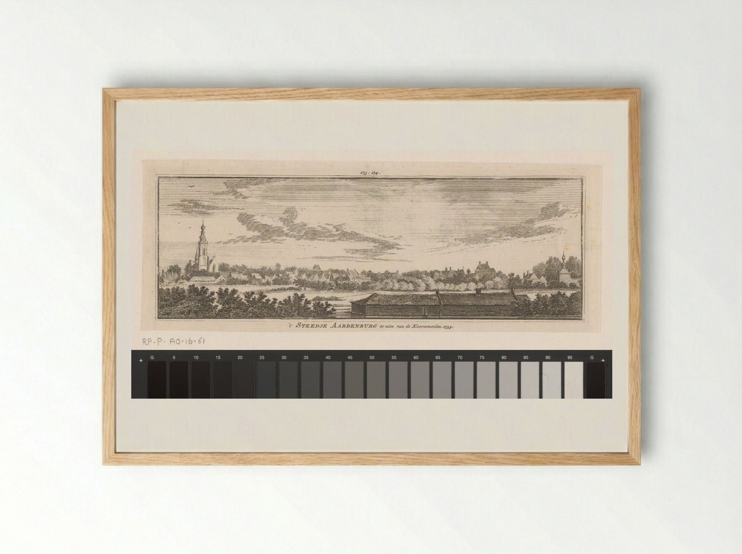 Gezicht op Aardenburg - Hendrik Spilman - Framed Print Wood