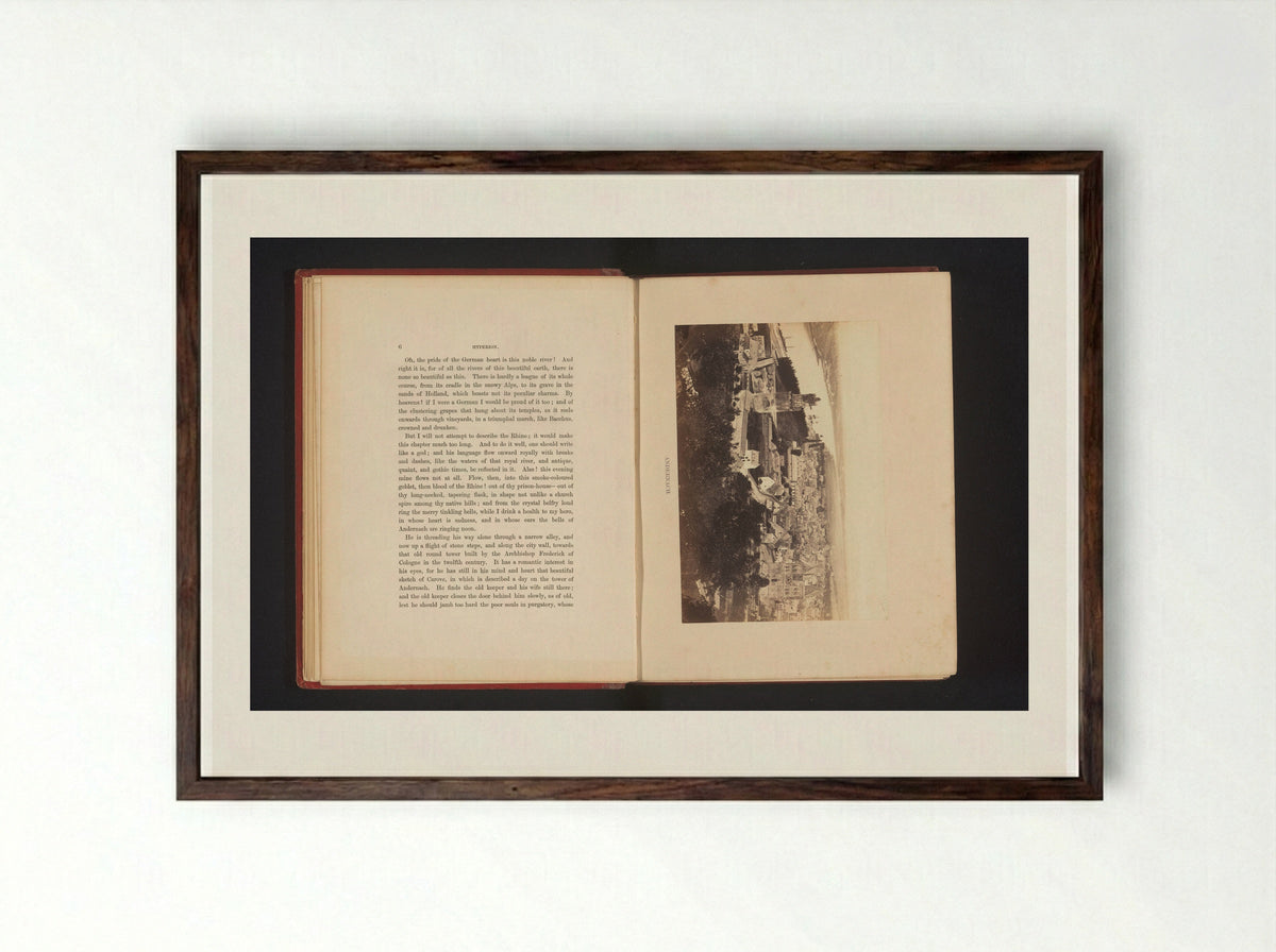 Gezicht op Andernach - Francis Frith - Framed Print Dark Wood