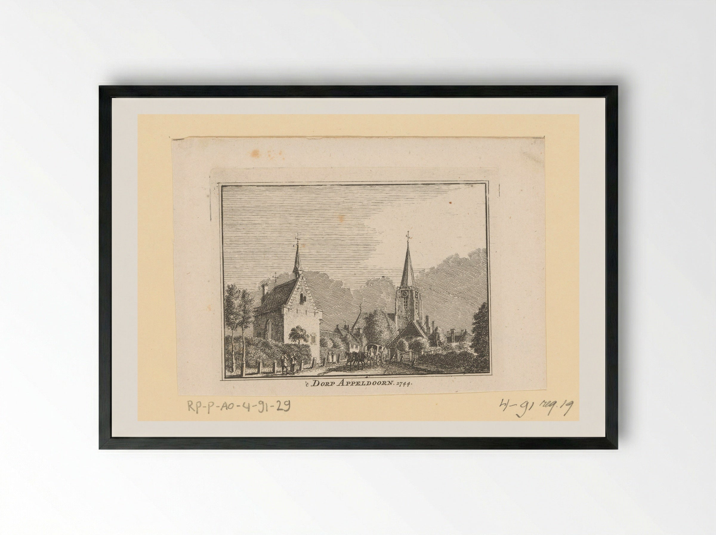 Gezicht op Apeldoorn - Hendrik Spilman - Framed Print Black
