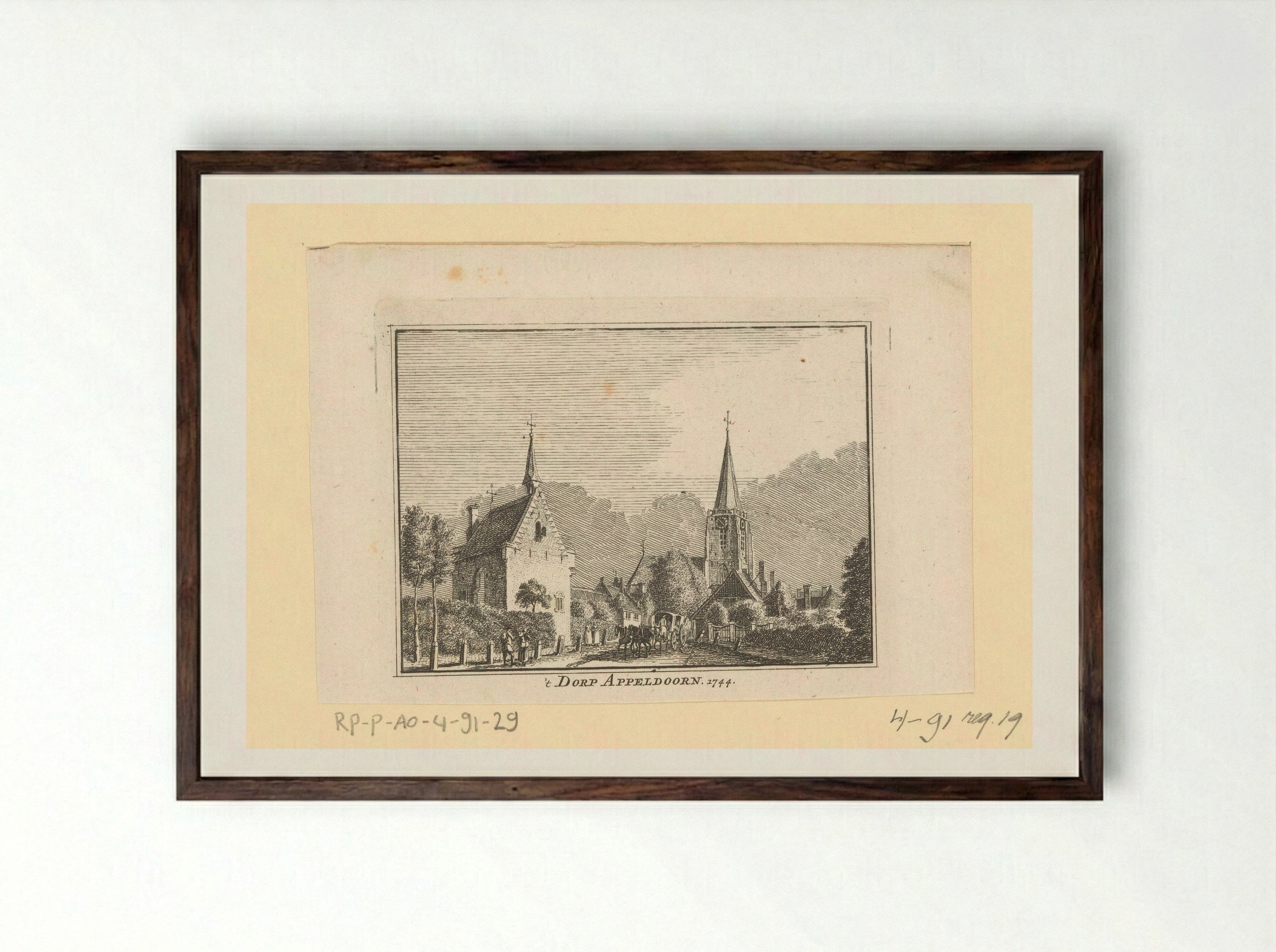 Gezicht op Apeldoorn - Hendrik Spilman - Framed Print Dark Wood