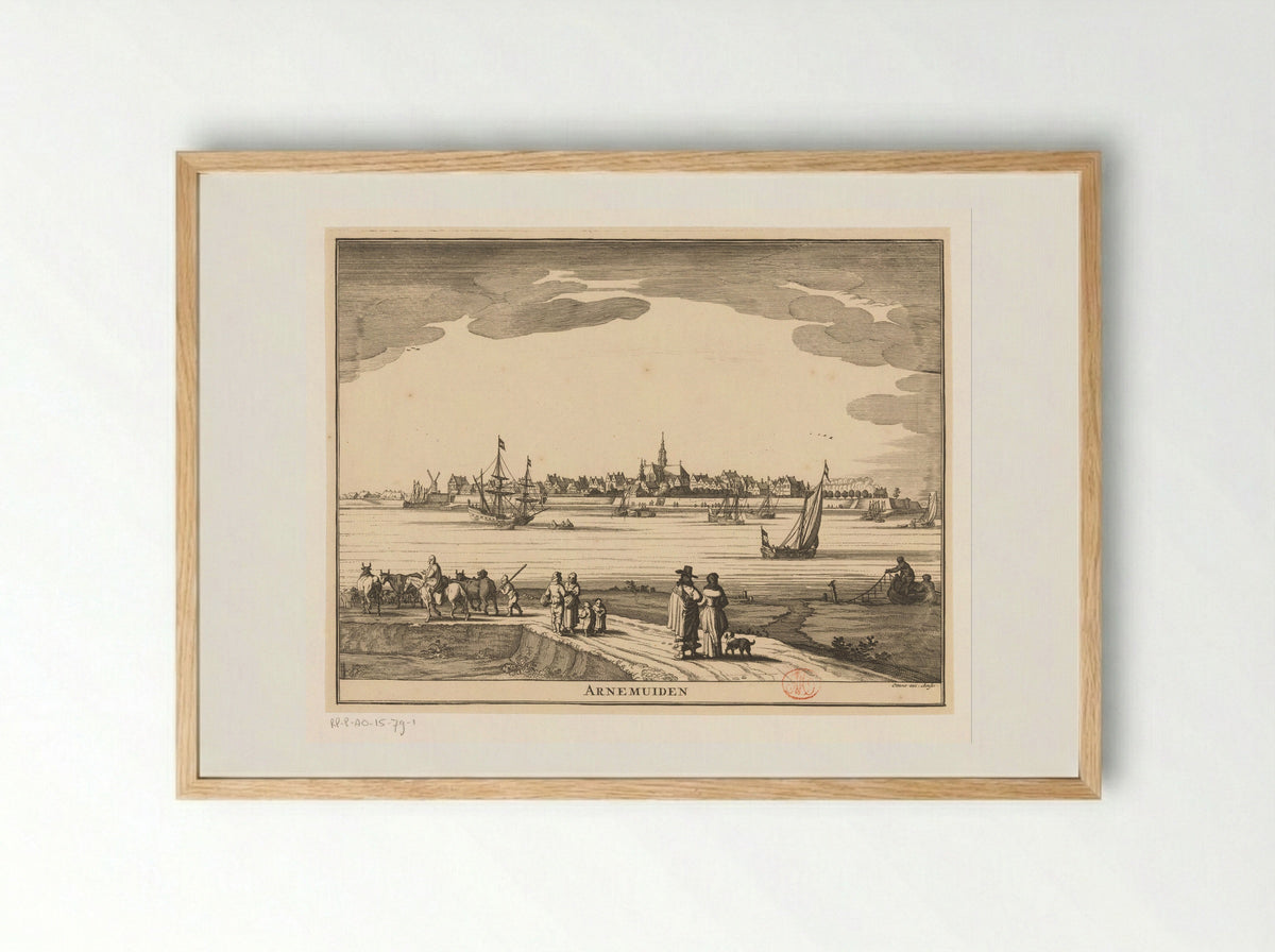 Gezicht op Arnemuiden - Pieter Hendricksz. Schut - Framed Print Wood
