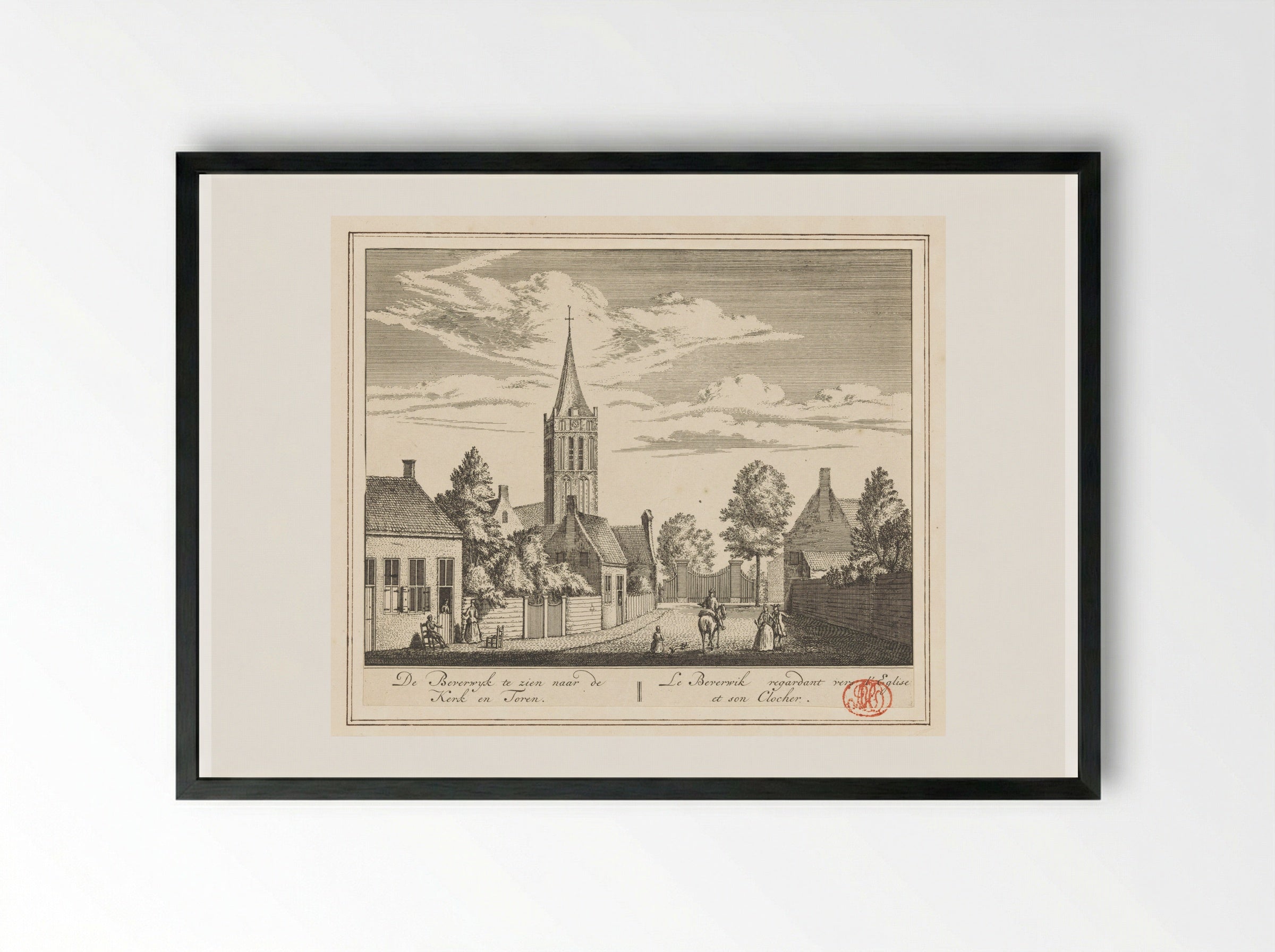 Gezicht op Beverwijk - Abraham Rademaker - Framed Print Black