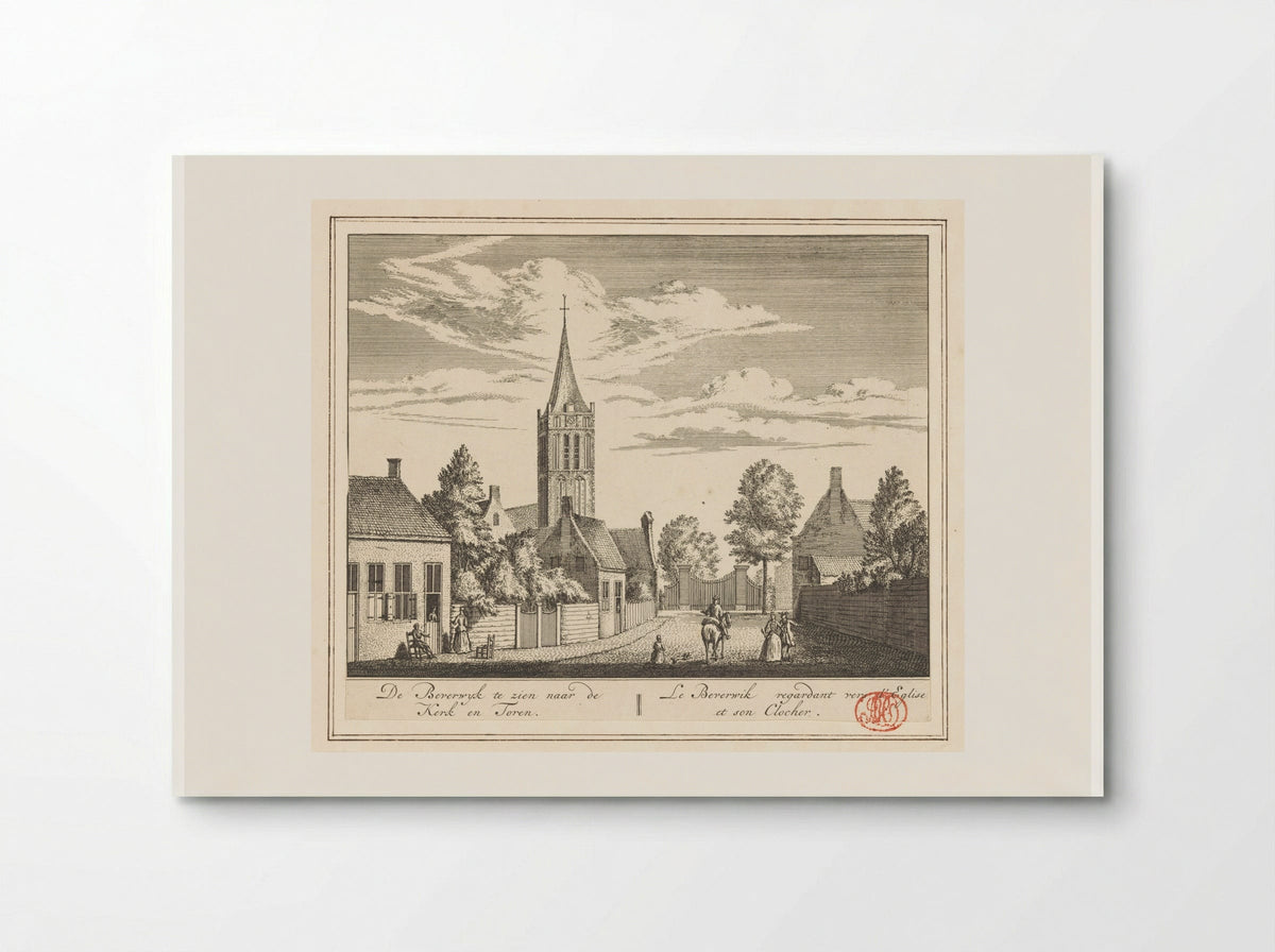 Gezicht op Beverwijk - Abraham Rademaker - Poster