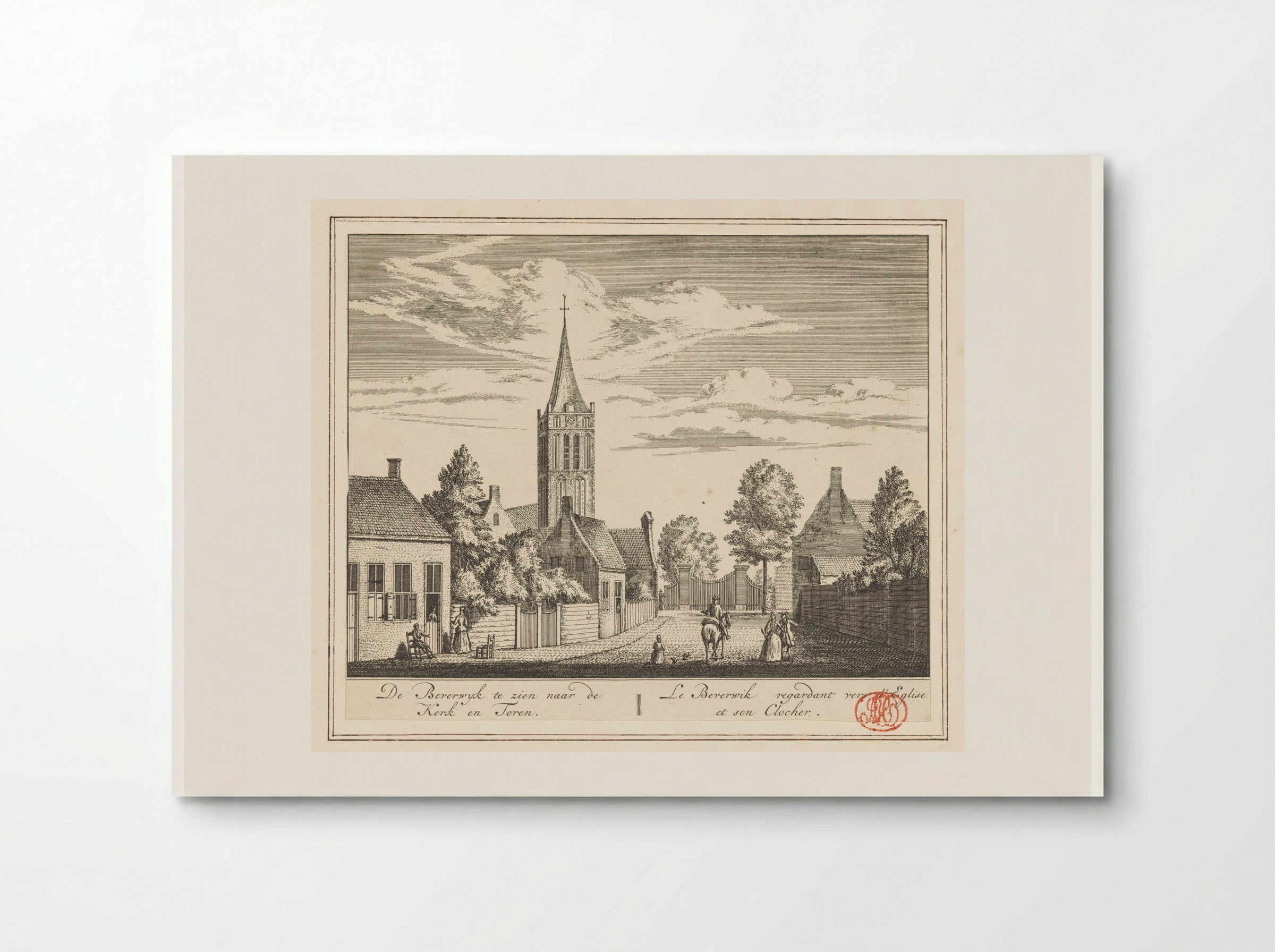 Gezicht op Beverwijk - Abraham Rademaker - Poster