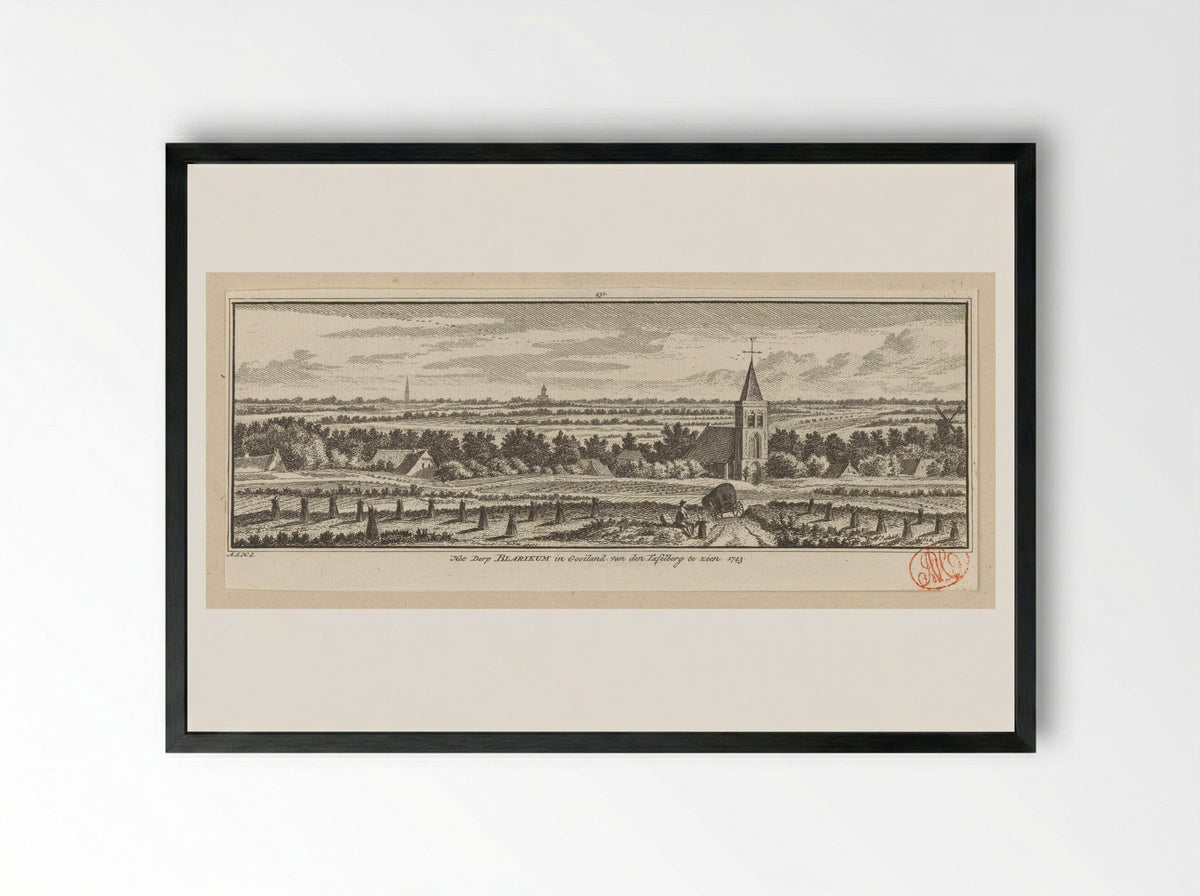 Gezicht op Blaricum - Hendrik Spilman - Framed Print Black