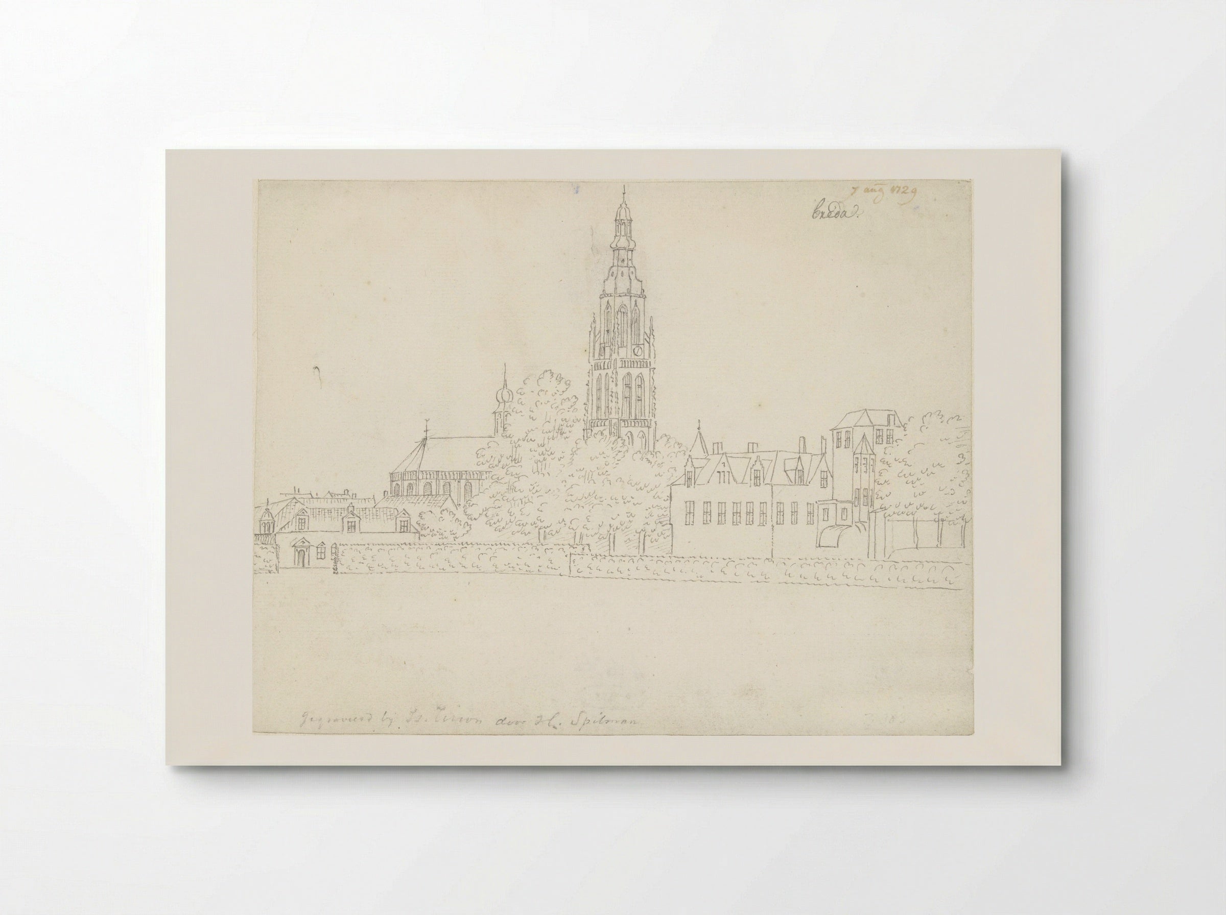 Gezicht op Breda - Cornelis Pronk - Poster