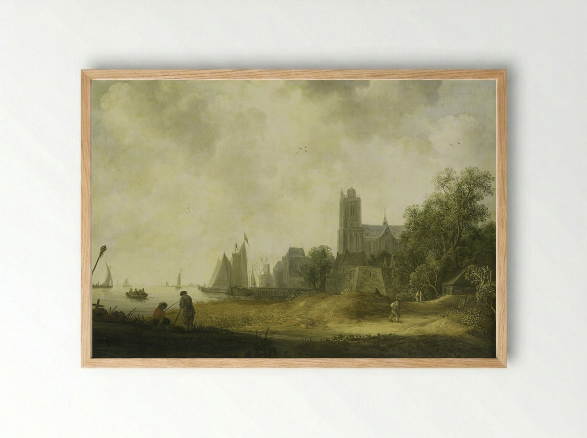 Gezicht op Dordrecht - Wouter Knijff - Framed Print Wood