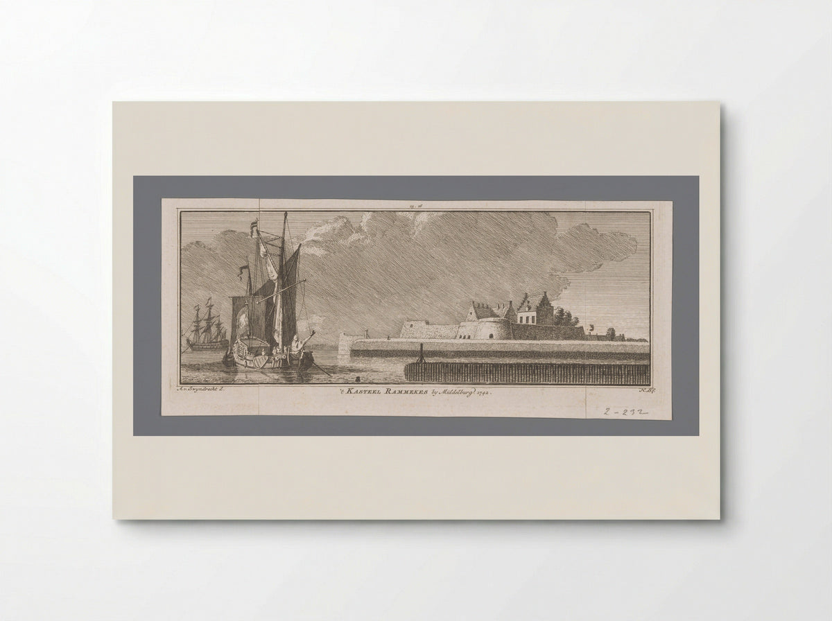Gezicht op Fort Rammekens - Isaak Tirion - Poster