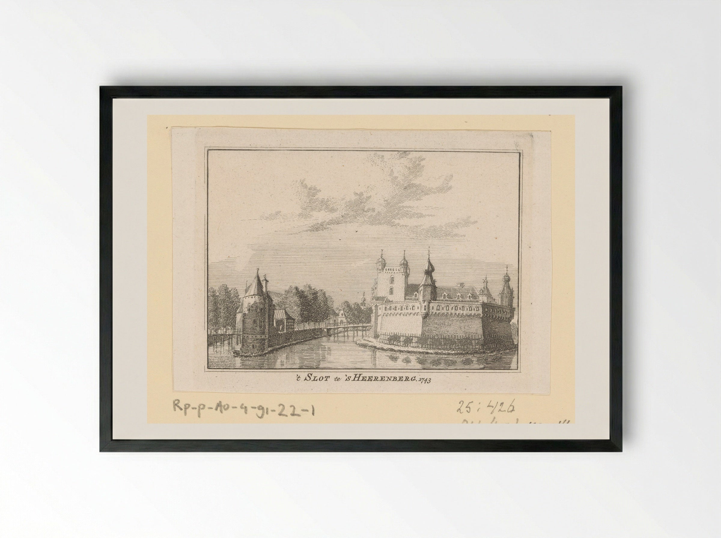 Gezicht op Huis Bergh - Hendrik Spilman - Framed Print Black